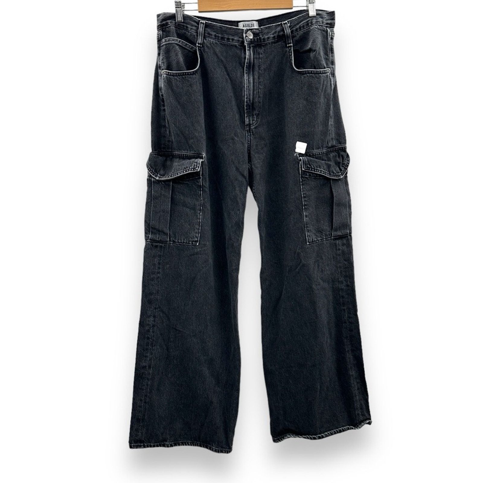 Agolde RTR Agolde Women's Minka Cargo High Rise Jeans Sz 32 Size 32" / US 10 / IT 46 - 2 Thumbnail