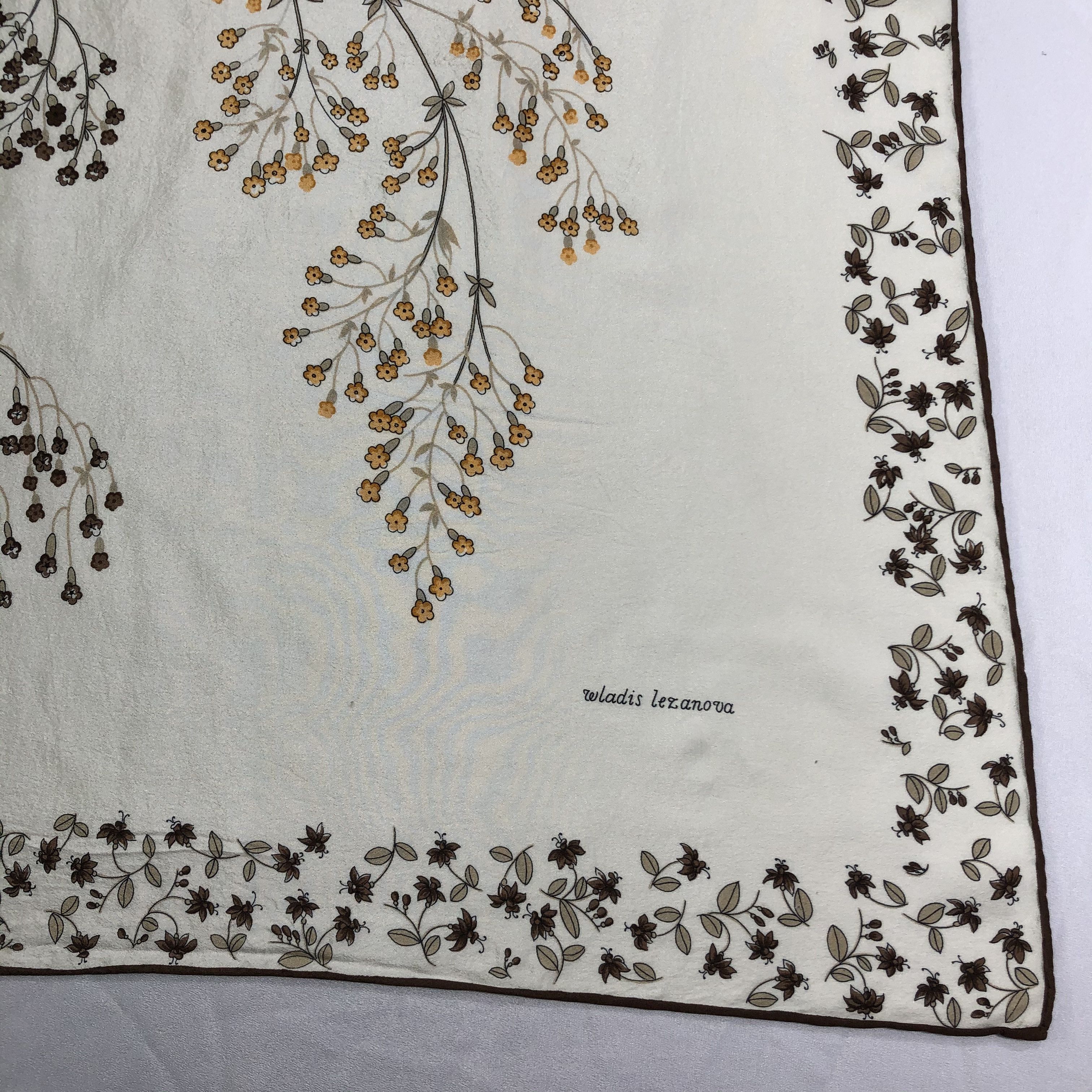 Vintage Vintage Wladis Lezanova Silk Scarf Size ONE SIZE - 4 Thumbnail