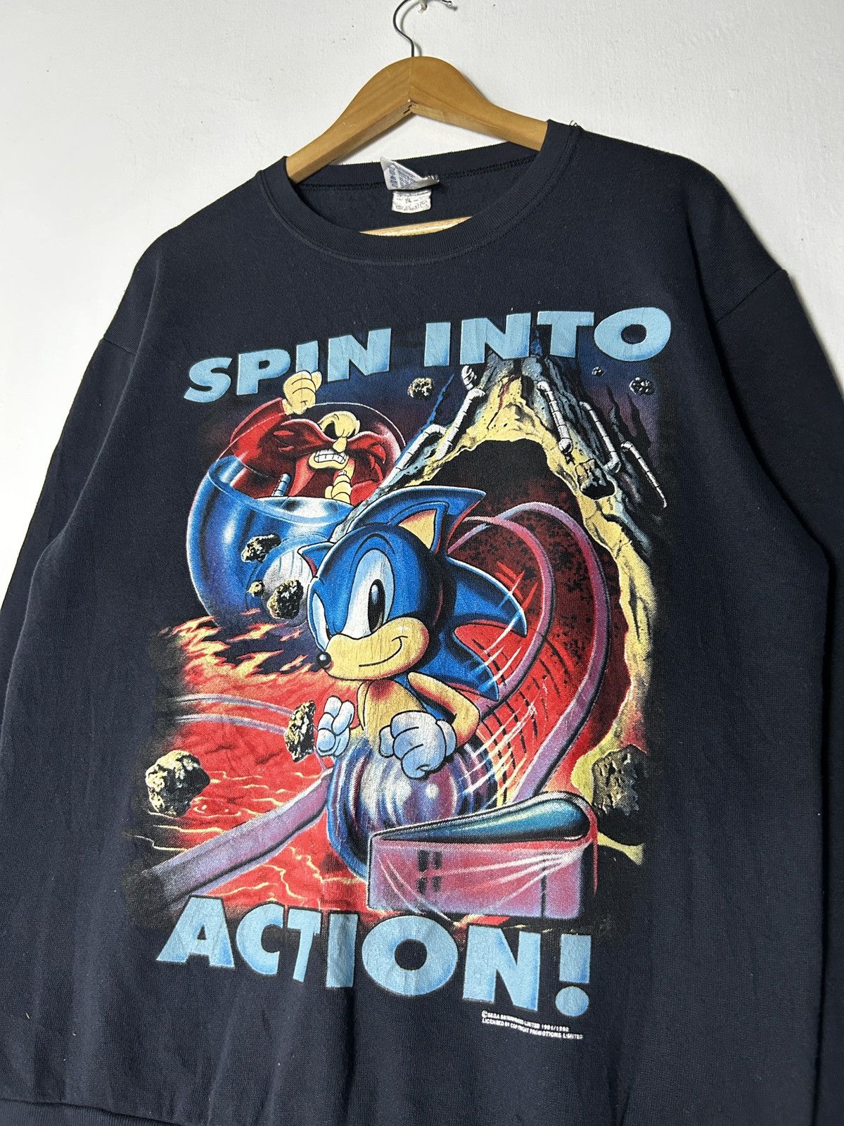 Vintage RARE Vintage 90’s Sega Sonic spin into action movie cartoon Size US M / EU 48-50 / 2 - 2 Thumbnail