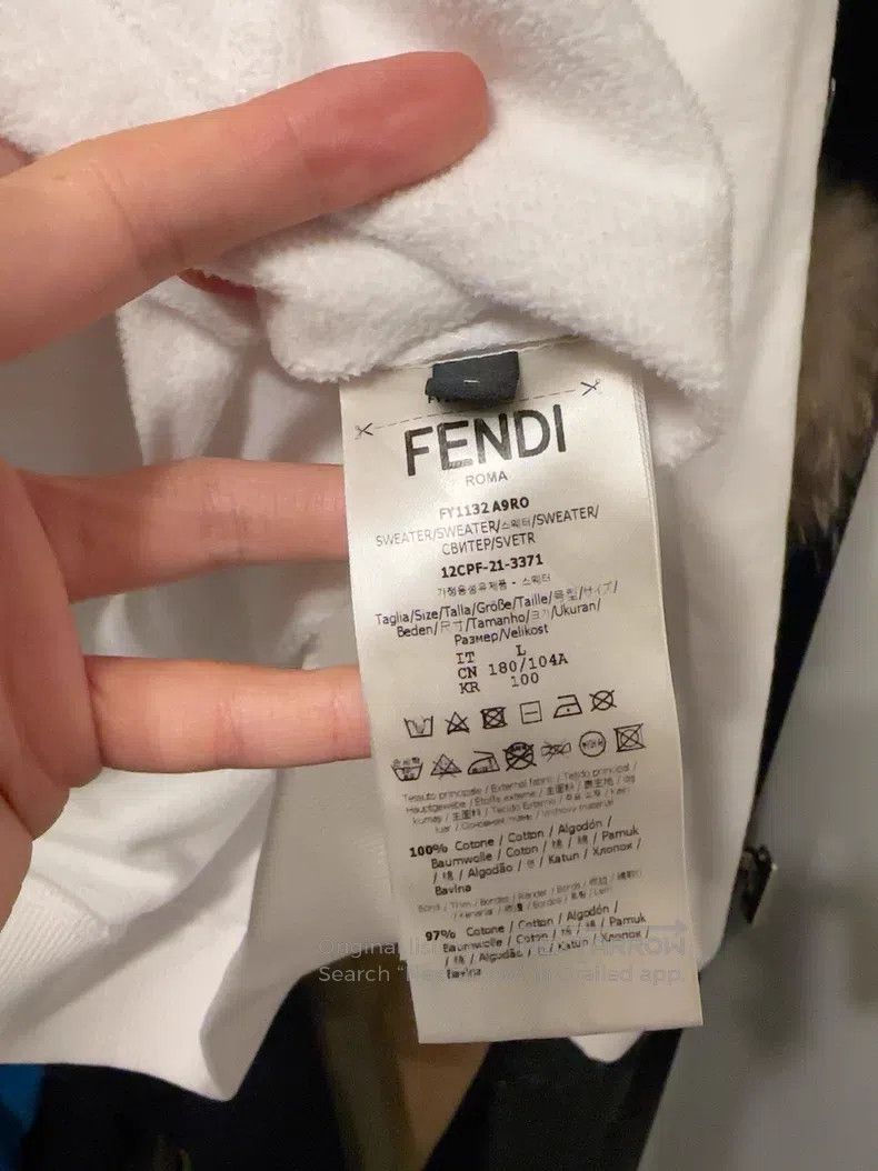 Fendi Fendi White crew-neck sweatshirt Size L / US 10 / IT 46 - 5 Thumbnail