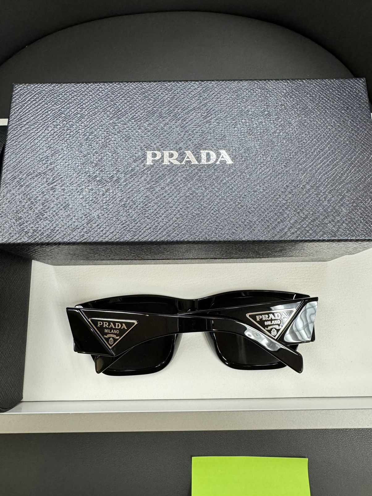 Prada × Vintage NEW Prada Sunglasses Rectangular Kardashain Size ONE SIZE - 3 Thumbnail