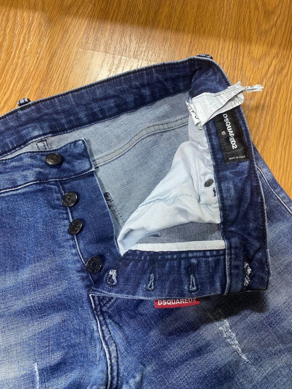Dsquared2 Dsquared2 Tidy Biker Painted Skater Distressed Skinny Jeans Size US 34 / EU 50 - 7 Thumbnail