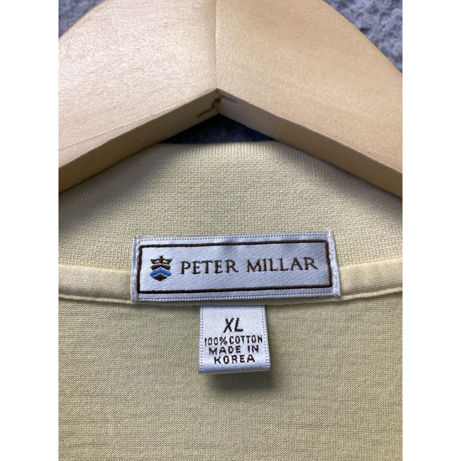 Peter Millar Peter Millar Golf Polo Shirt US Open Logo XL Yellow Cotton Short Sleeve Mens Size US XL / EU 56 / 4 - 3 Thumbnail
