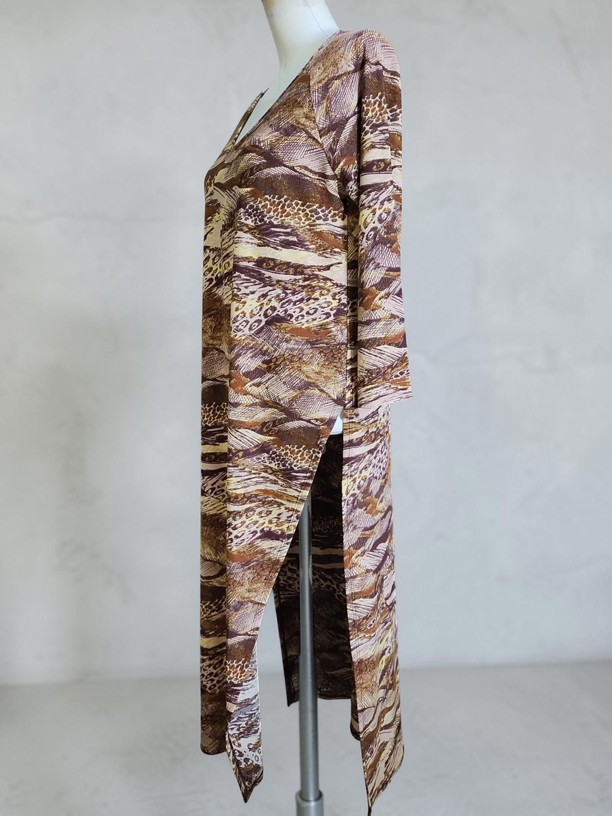 Other Renee Greenstein Women With Control Brown Patterned Tunic Size S / US 4 / IT 40 - 4 Thumbnail