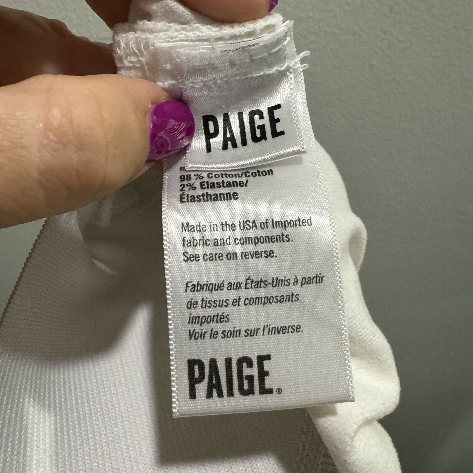 Paige Paige Skyline Peg White Stretch Denim Maternity Shorts Sz 28 Size 28" / US 6 / IT 42 - 5 Thumbnail