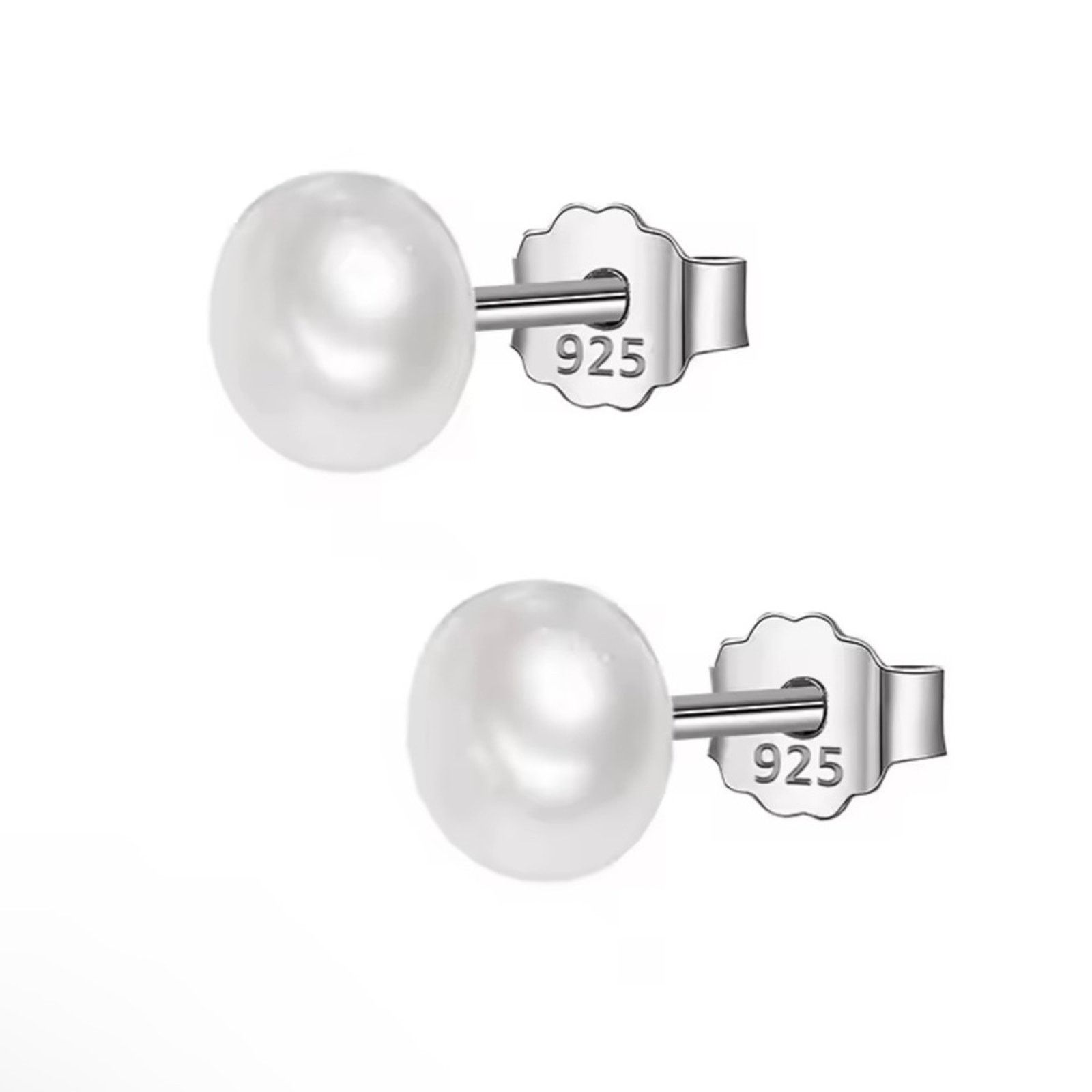 Other 925 Sterling Silver Pearl Stud Earrings Size ONE SIZE - 1 Thumbnail