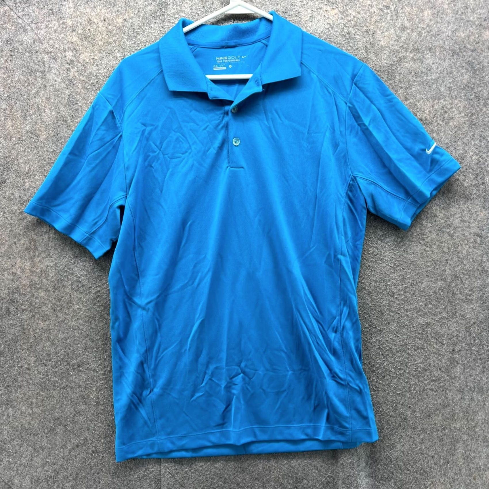 Nike VINTAGE Nike Polo Shirt Mens Medium Blue Golf Tour Performance Dri Fit Shirt Size US M / EU 48-50 / 2 - 2 Thumbnail