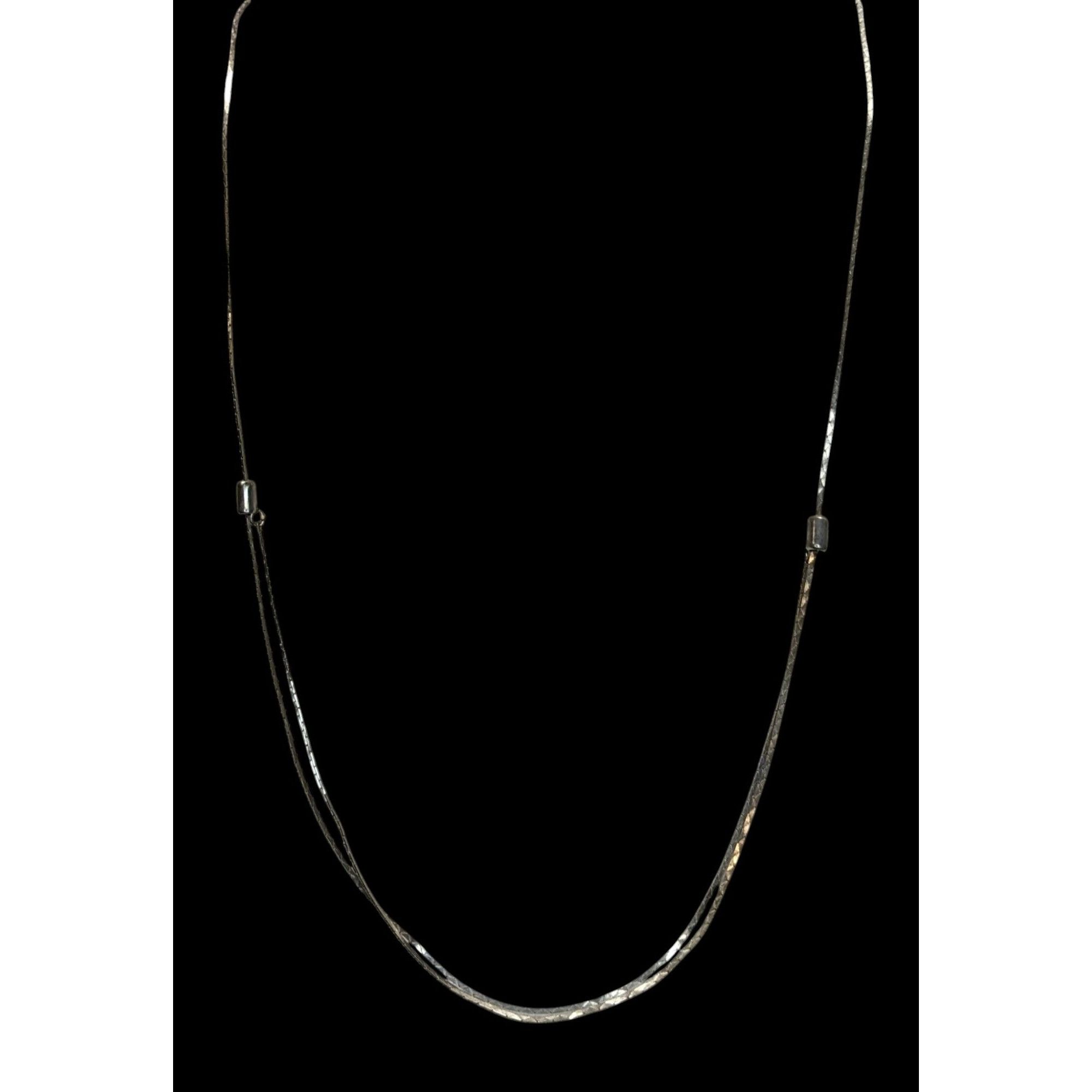 Other Vintage Adjustable 20" Silver-Tone Chain Necklace Size ONE SIZE - 3 Thumbnail