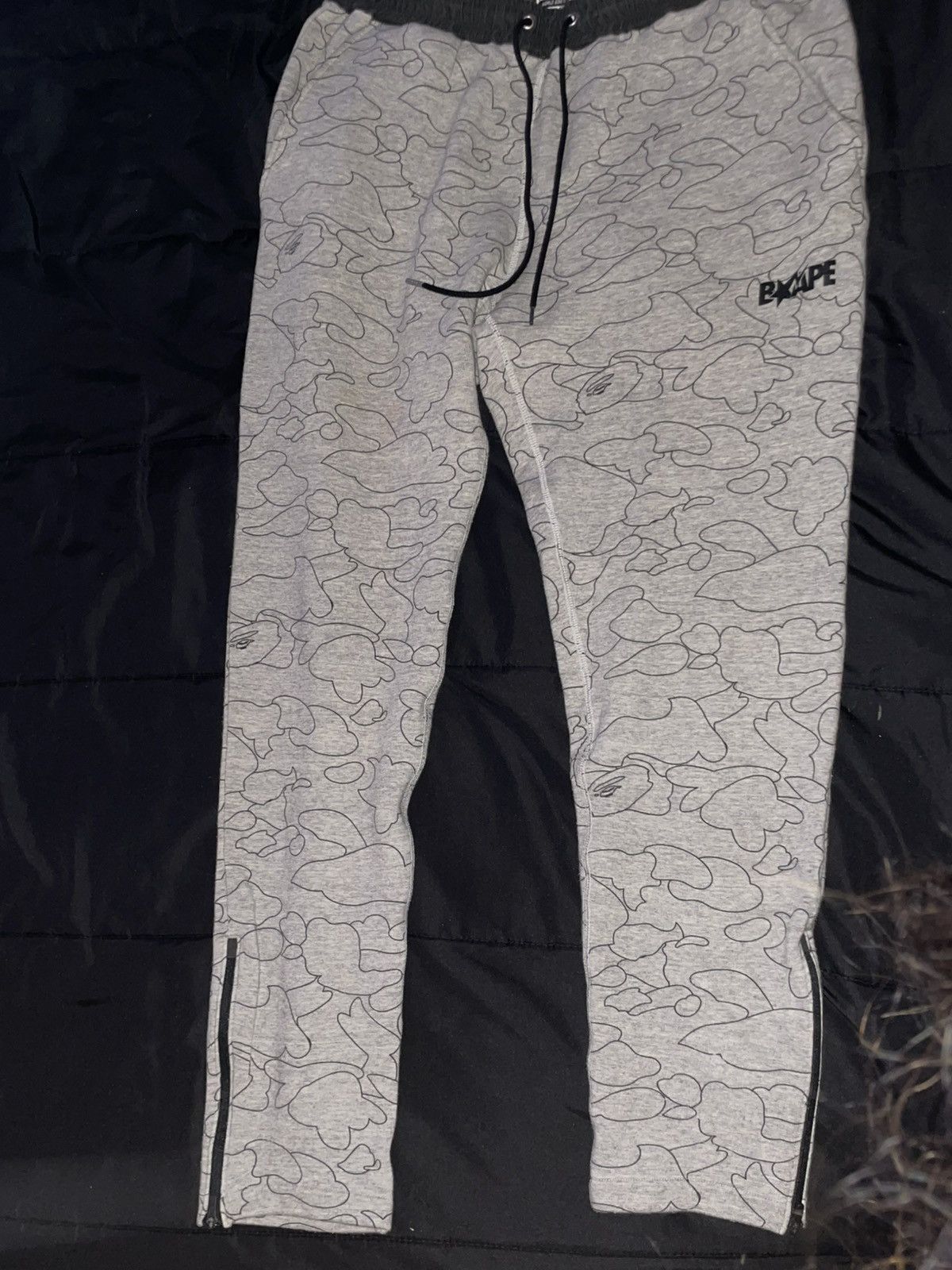 Bape Gray Bape Sweatpants Size US 29 - 2 Thumbnail