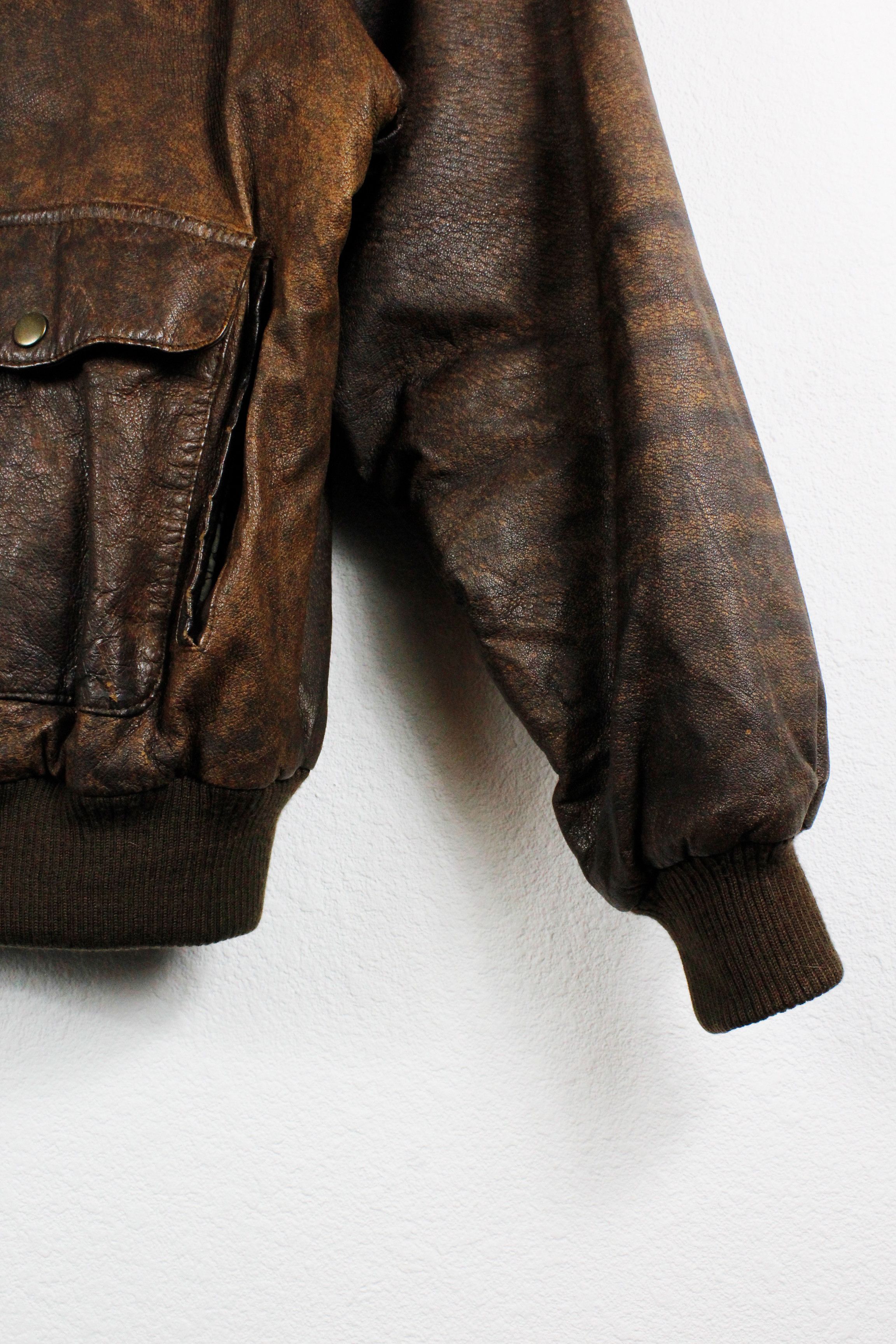 Vintage Vintage Sharper Image USA Enterprise Flight Leather Jacket Size US XL / EU 56 / 4 - 6 Thumbnail