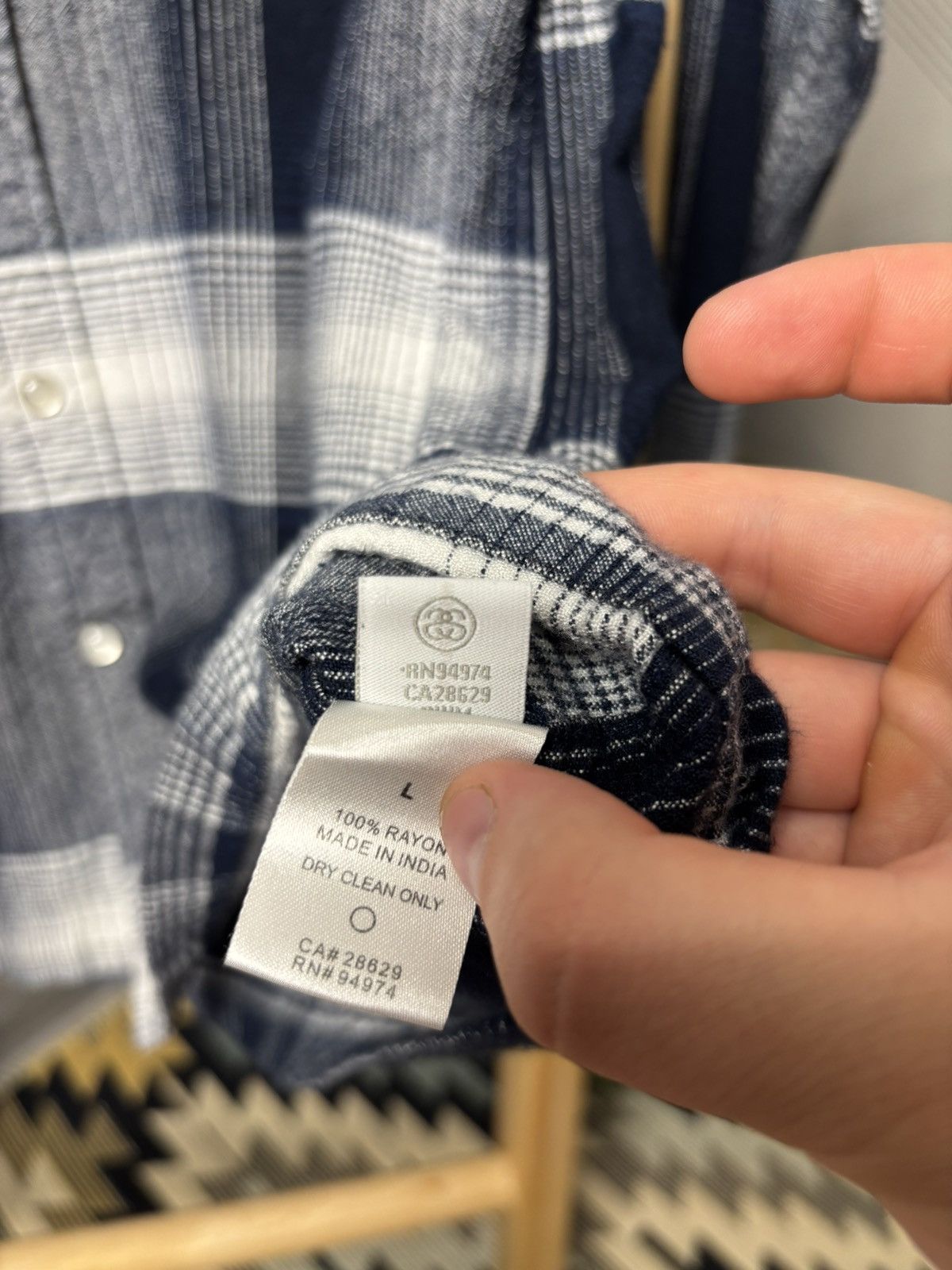 Stussy Stussy Shadow Plaid Western Button-Down Shirt L size Large Size US L / EU 52-54 / 3 - 12 Thumbnail