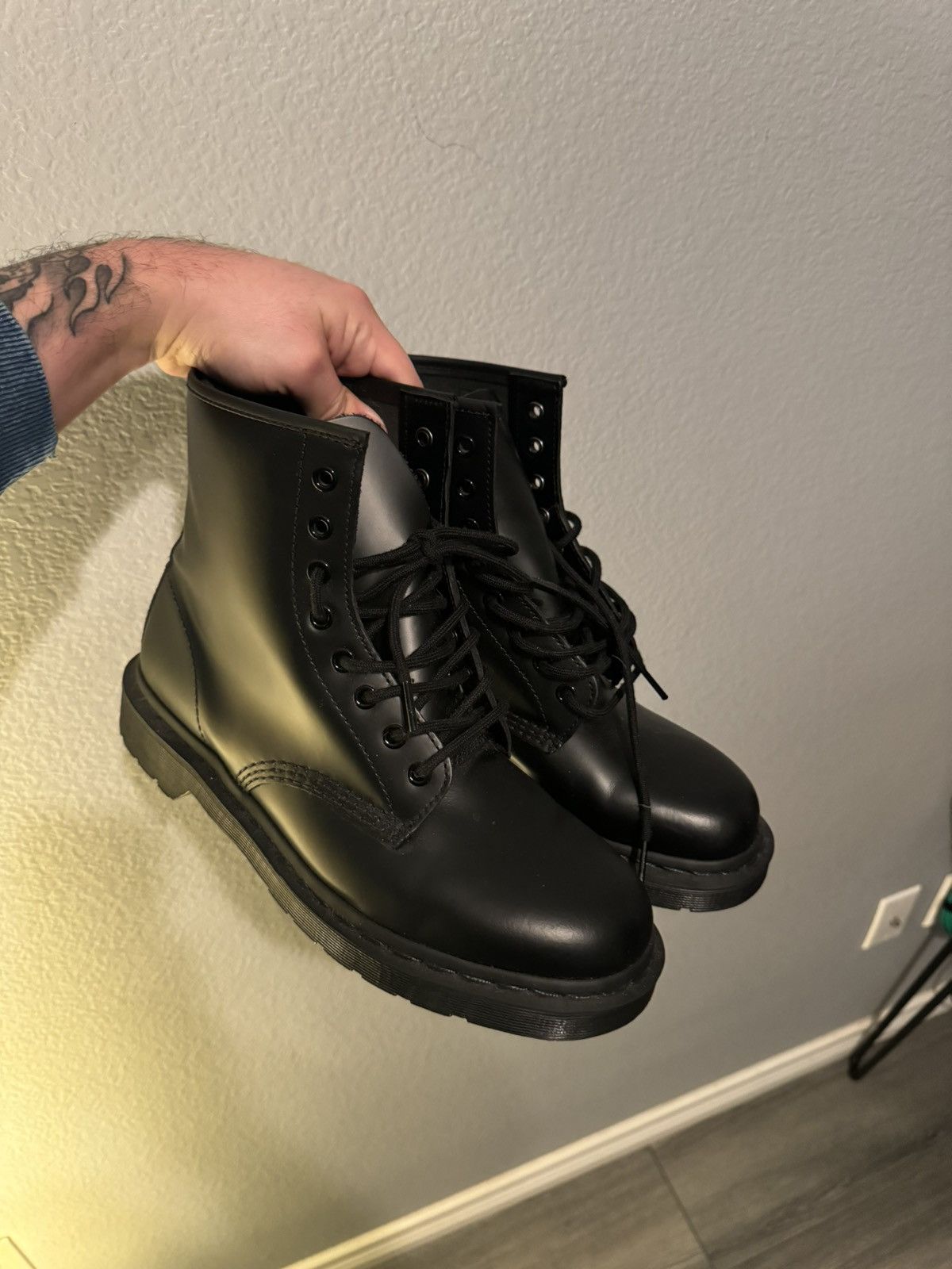 Dr. Martens 1460 Mono Smooth Leather Dr Marten Boots Grailed