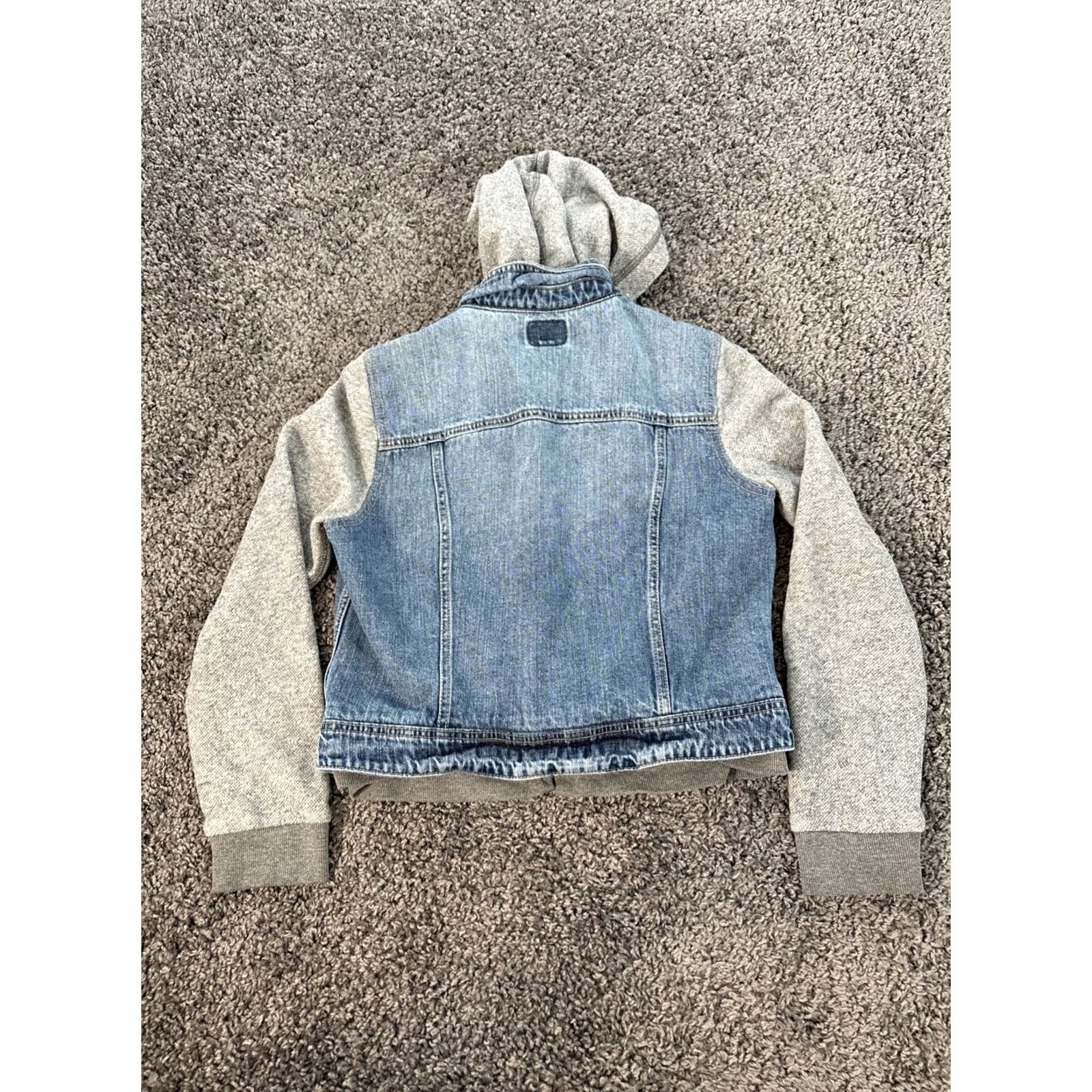 American Eagle Outfitters VINTAGE American Eagle Outfitters Denim Jacket Womens Large Hooded Button Blue L Jacket Womens Hooded Basic Jacket 90s Y2K Size L / US 10 / IT 46 - 5 Thumbnail