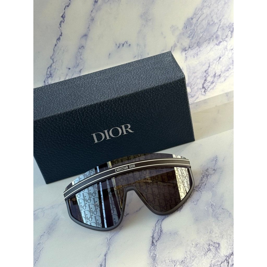 Dior NEW Dior DiorClub M2U Shield Mask Sunglasses Blue Logo Size ONE SIZE - 9 Thumbnail