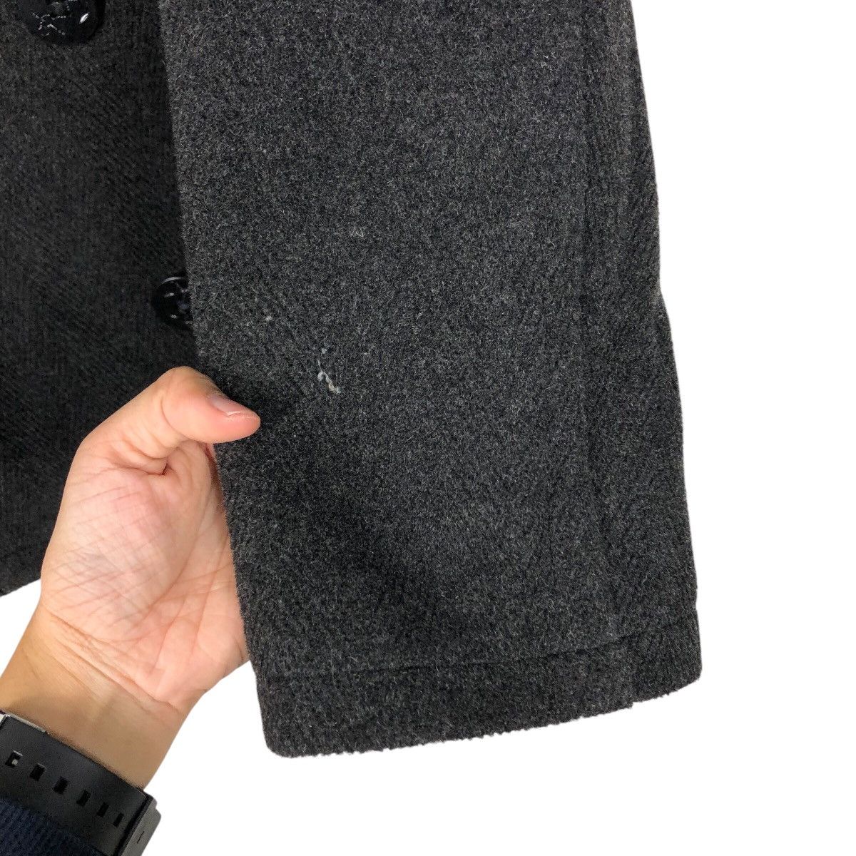 Japanese Brand 📌Iconic Black Wool Biker Jacket Double Collar Global Work Size US M / EU 48-50 / 2 - 16 Thumbnail
