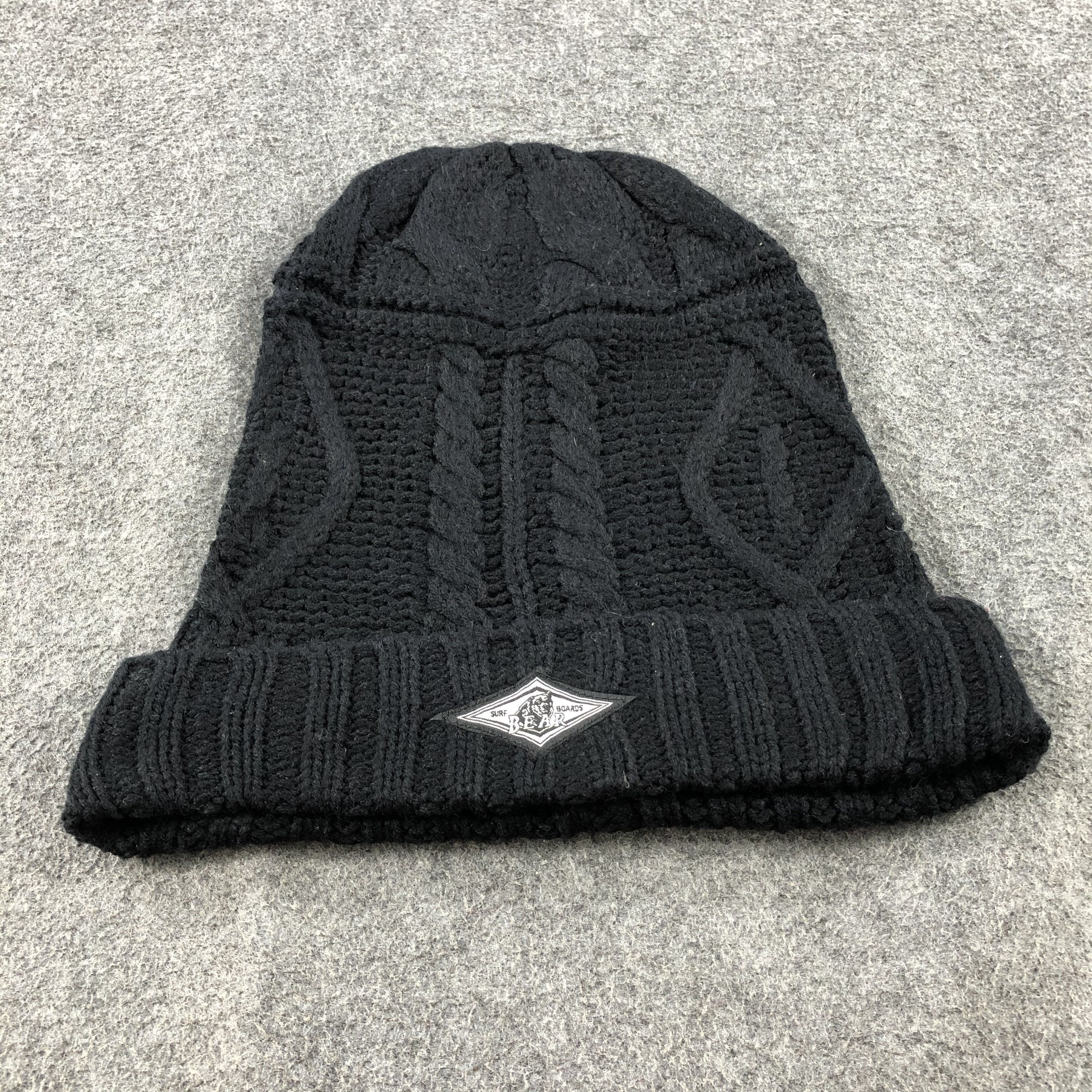 Vintage Bear Cable Knit Beanie Snowcap Snow Hat B481 Size ONE SIZE - 3 Thumbnail