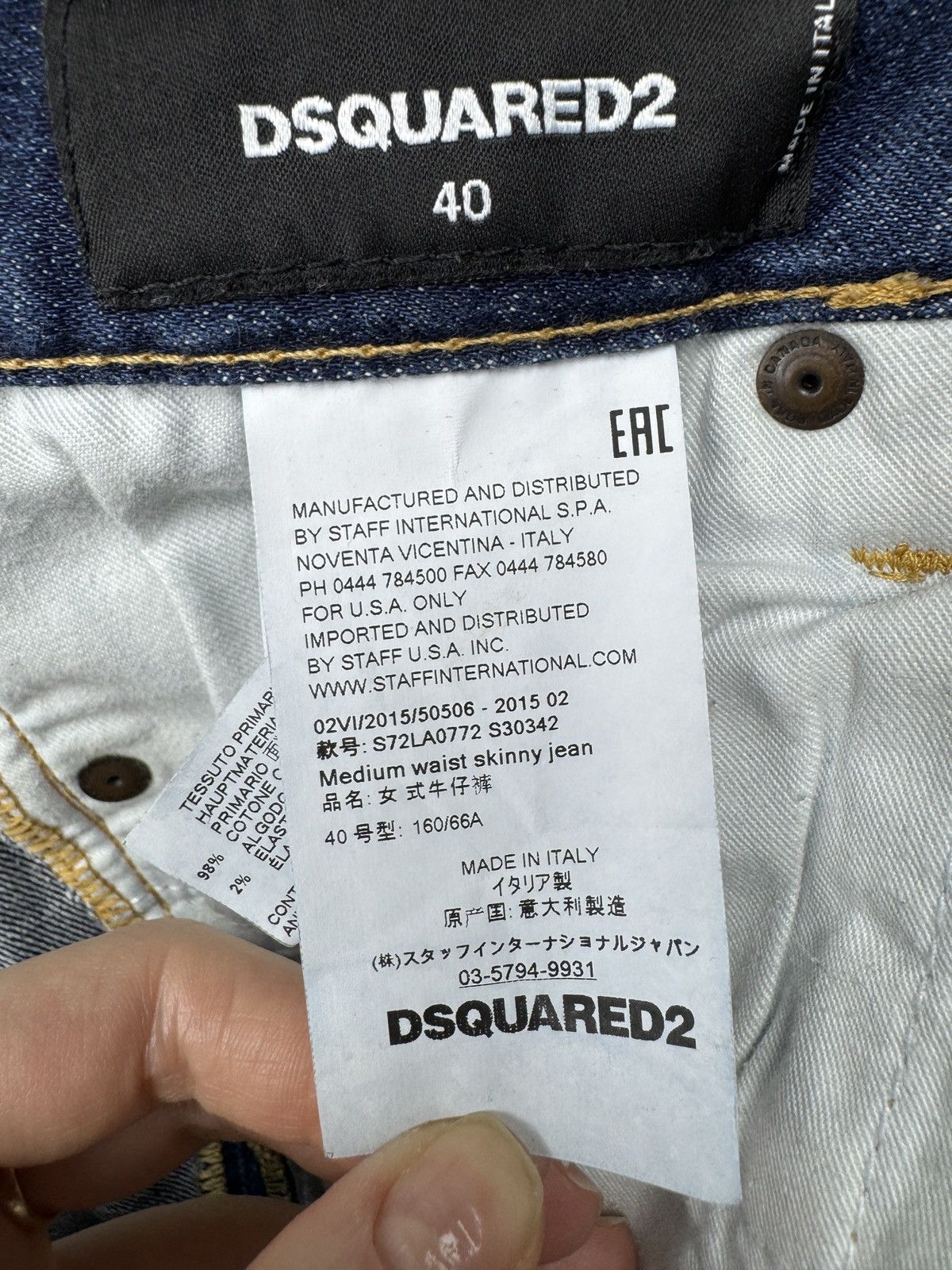 Dsquared2 Dsquared2 medium waist skinny jeans leg zipper distressed Size 30" / US 8 / IT 44 - 10 Thumbnail