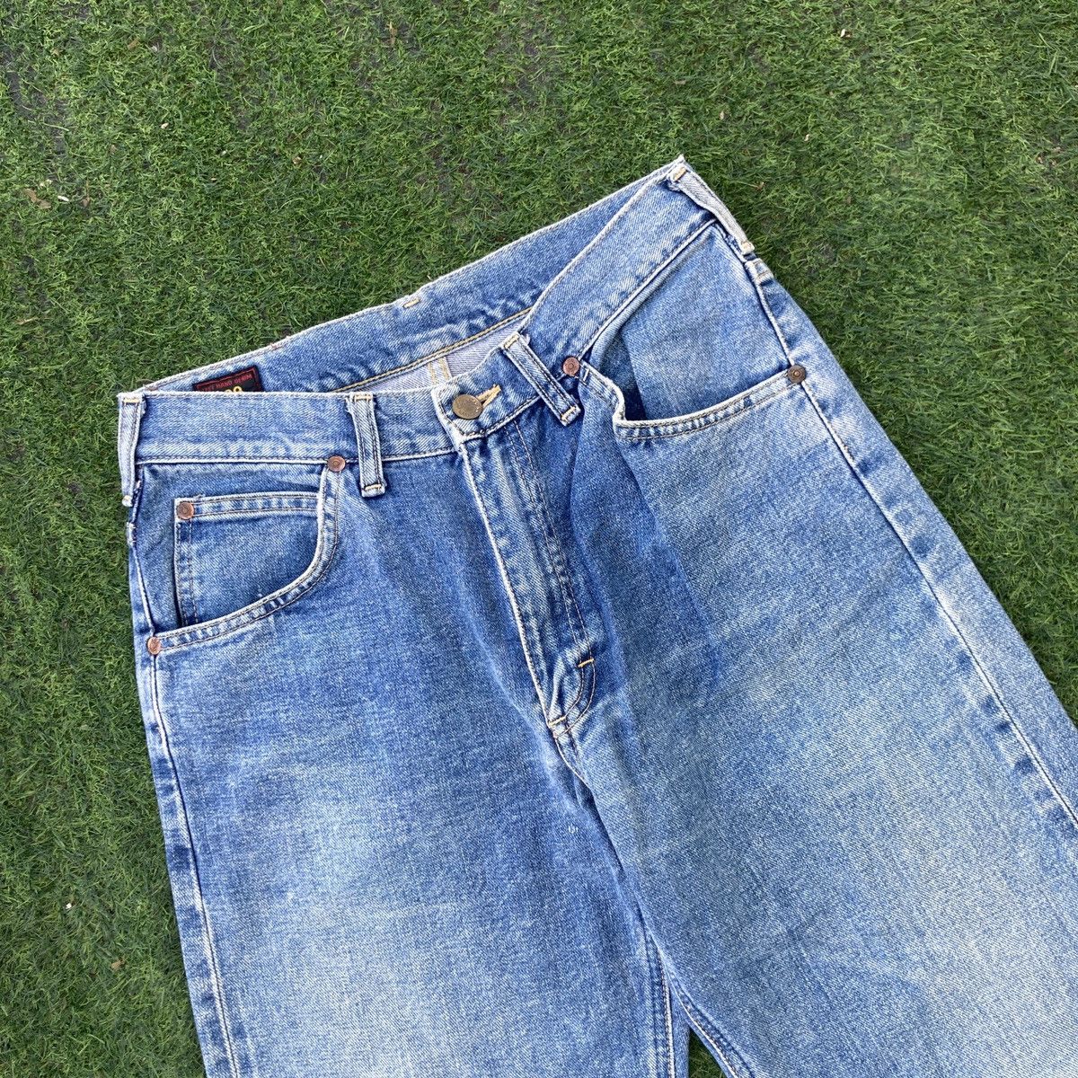 Lee VINTAGE LEE RIDER LEFT HAND DENIM SELVEDGE DISTRESSED JEANS Size US 29 - 4 Thumbnail