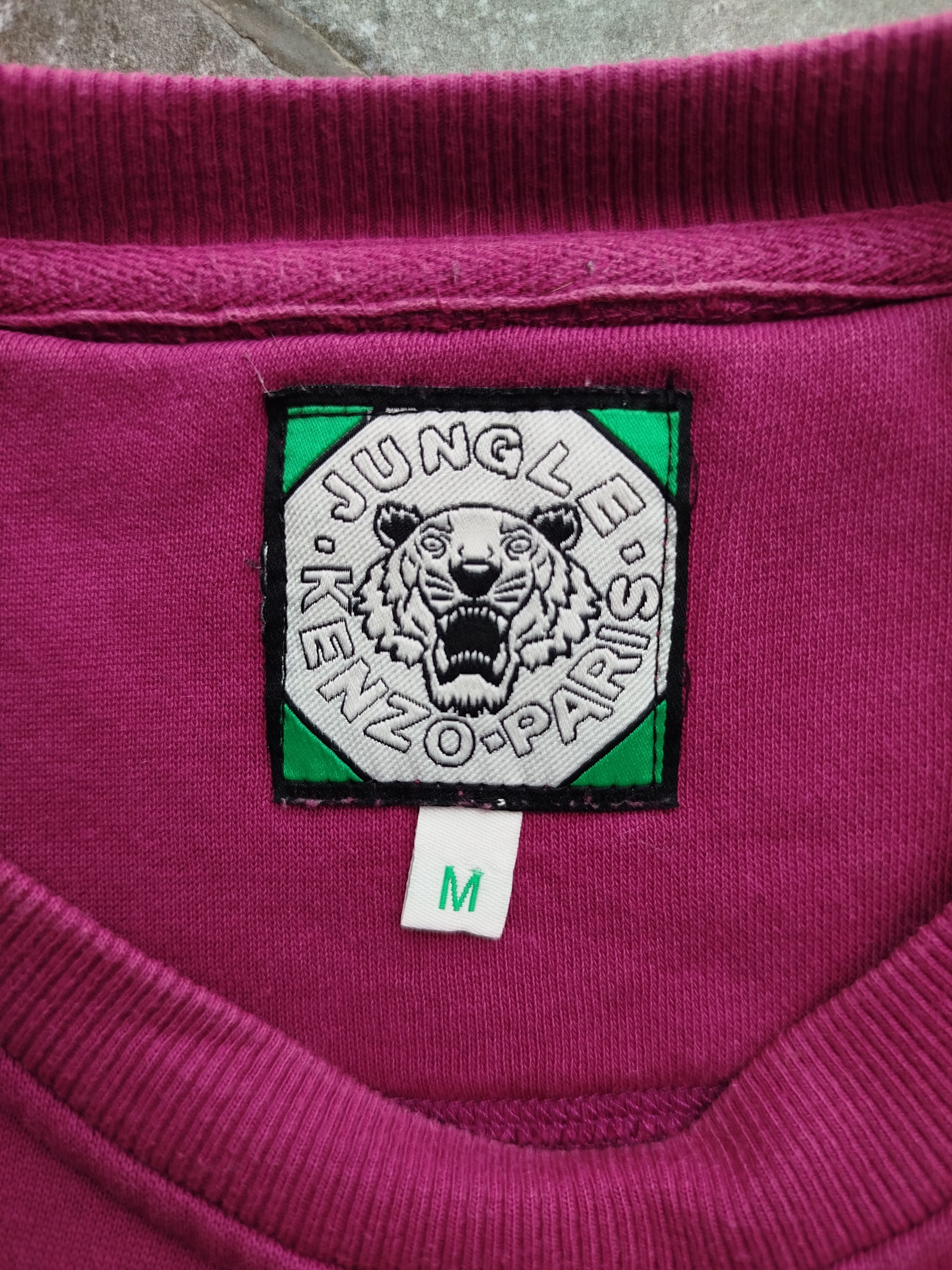 Kenzo Sweatshirt Tiger Head Embroidery Cotton Vintage Size M Size M / US 6-8 / IT 42-44 - 15 Thumbnail