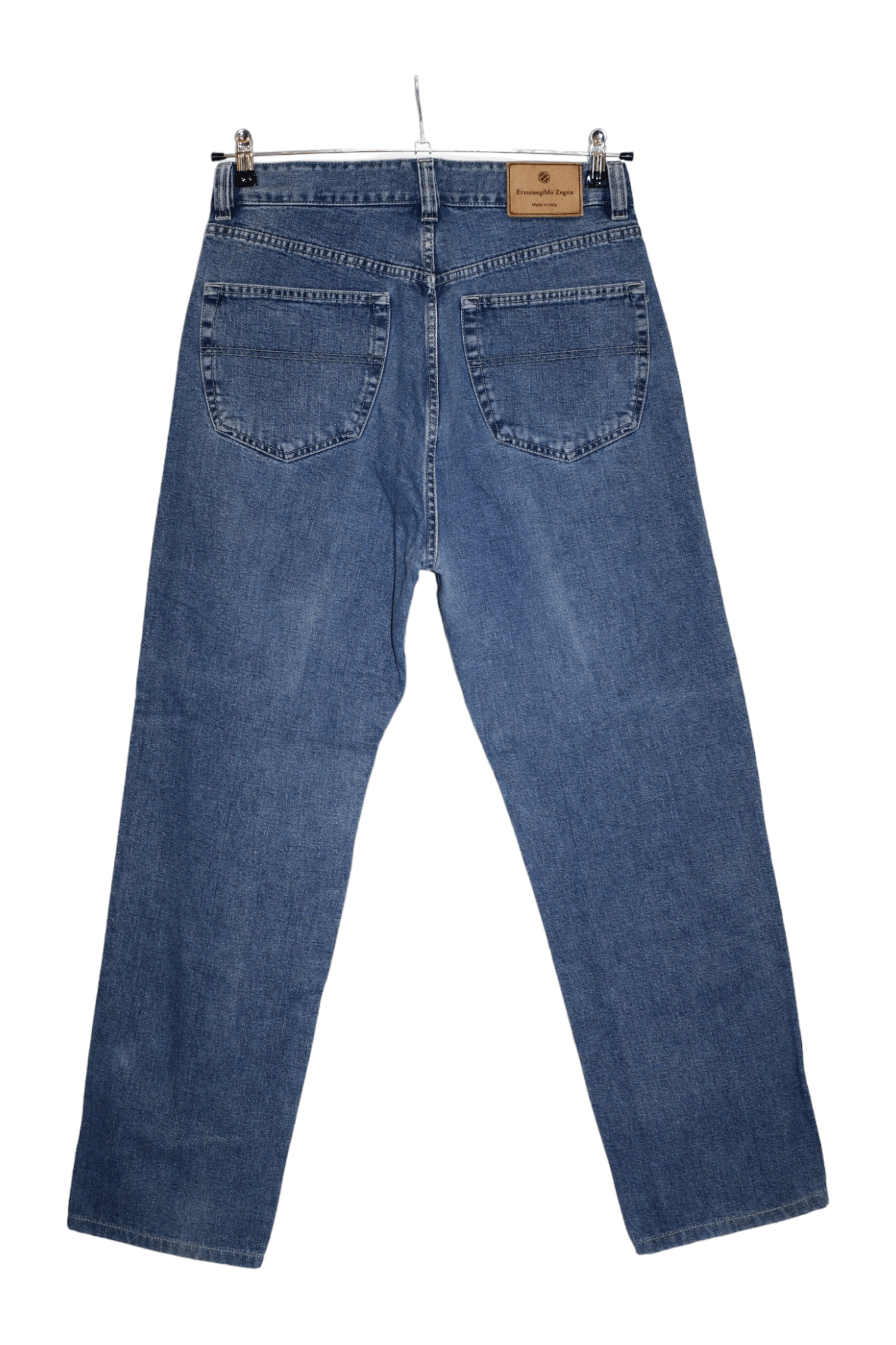 Ermenegildo Zegna Vintage Ermenegildo Zegna Blue Faded Denim Baggy Jeans Size US 31 - 12 Thumbnail
