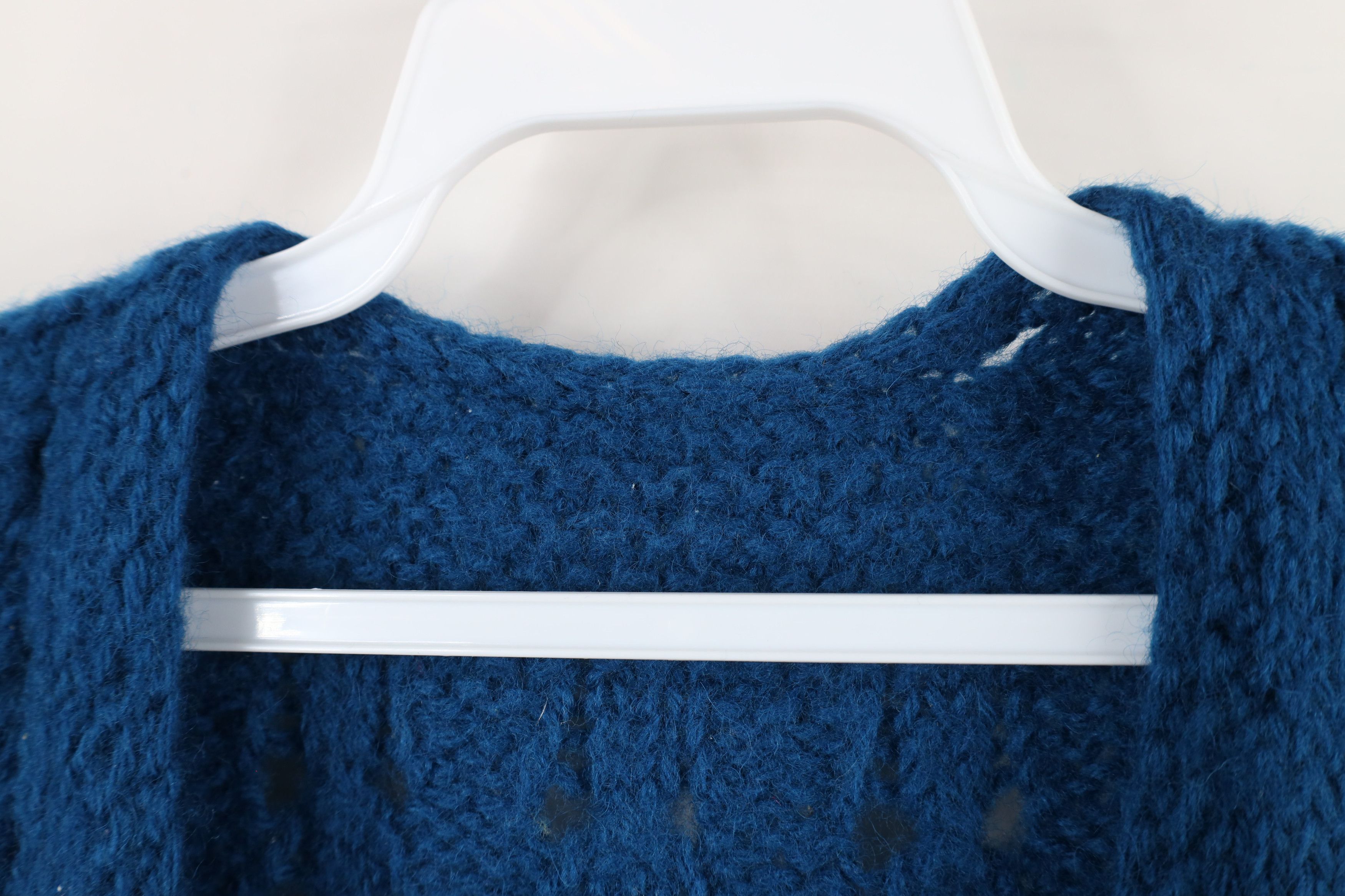 Vintage Vintage 70s Streetwear Open Front Crochet Knit Sweater Vest Size L / US 10 / IT 46 - 4 Thumbnail