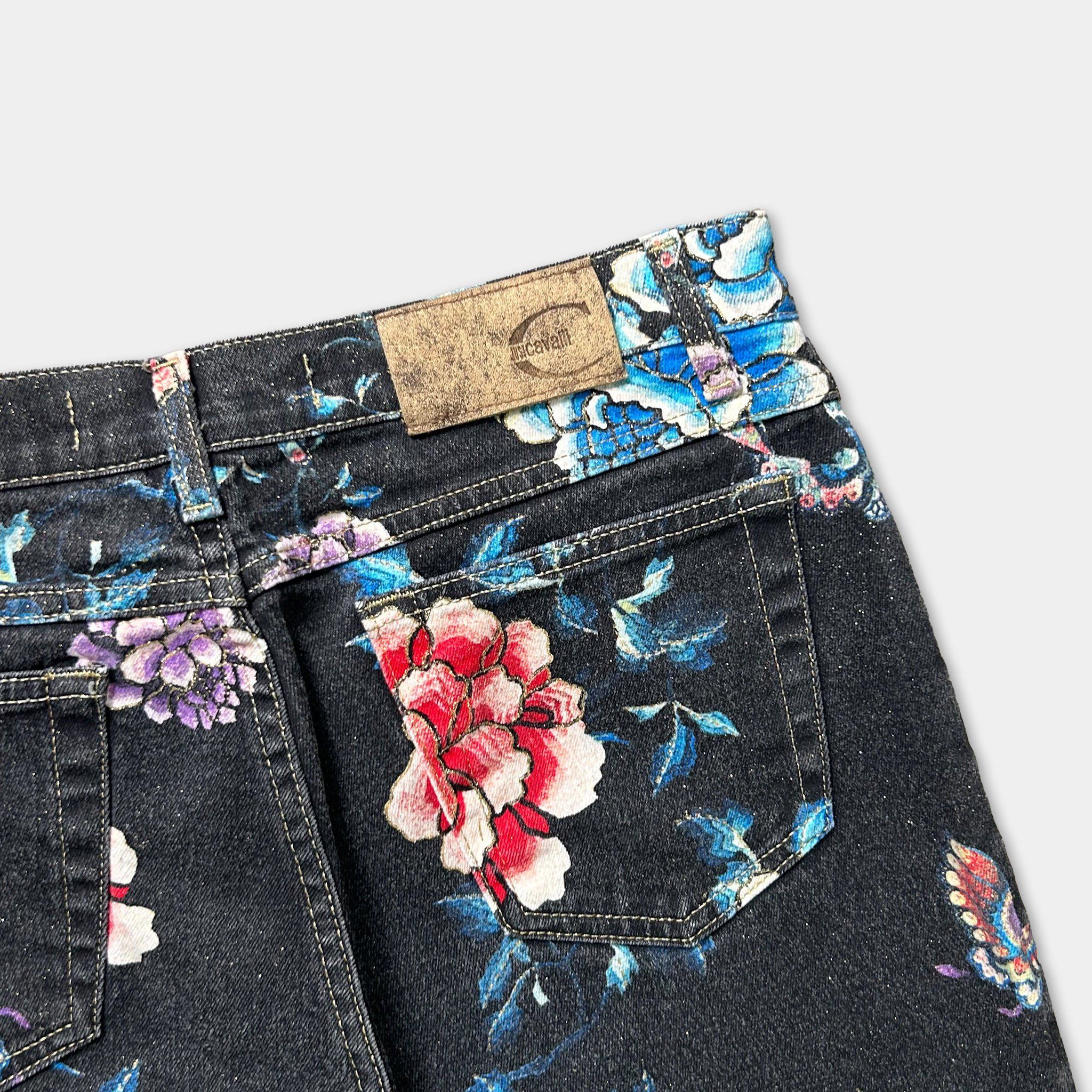 Just Cavalli Just Cavalli Floral Glitter Flare Pants Size 26" / US 2 / IT 38 - 6 Thumbnail