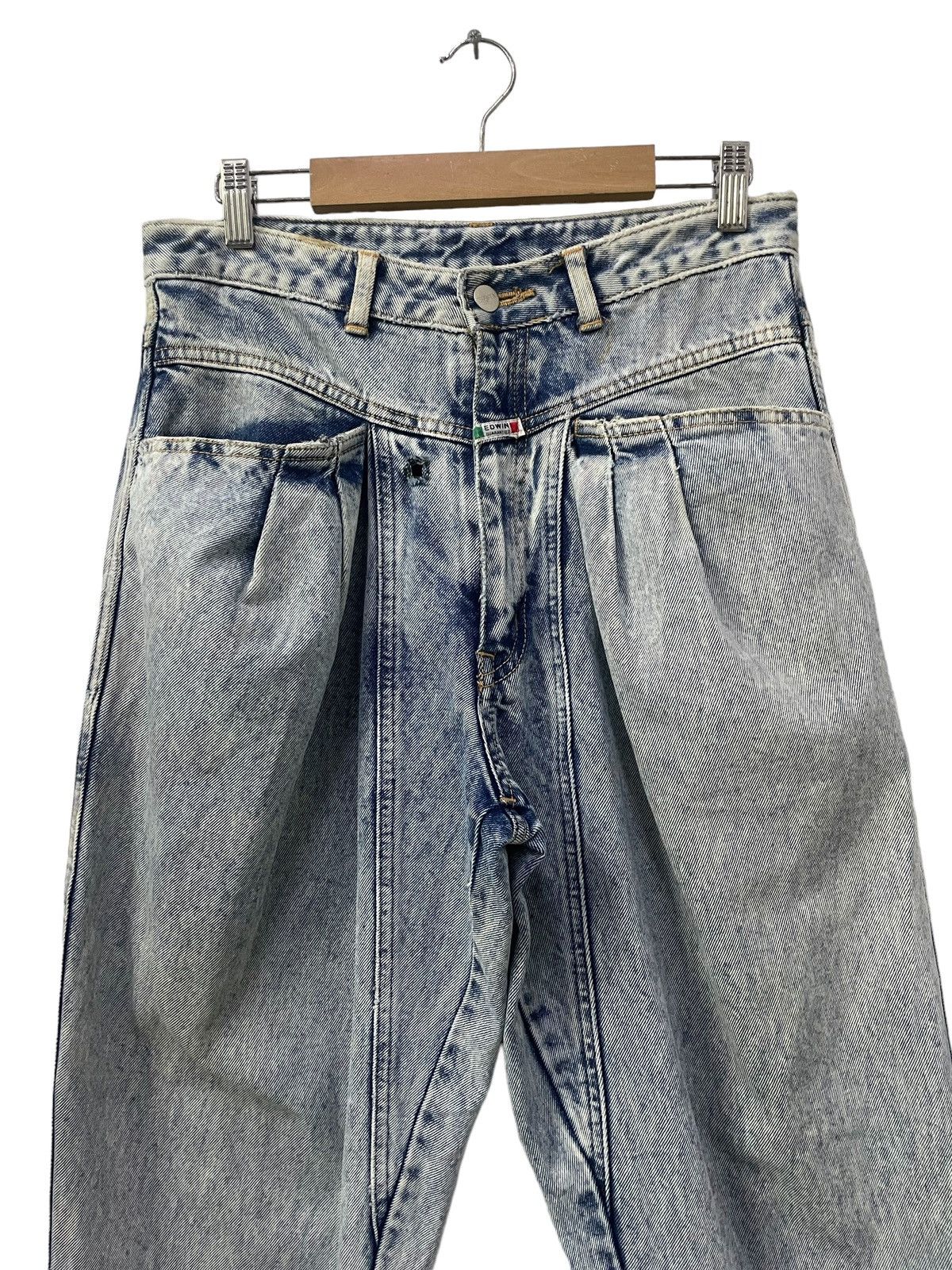 Edwin × Japanese Brand × Vintage Vintage 90s Edwin Big Tab Baggy Stone Wash Jeans Size US 30 / EU 46 - 5 Thumbnail