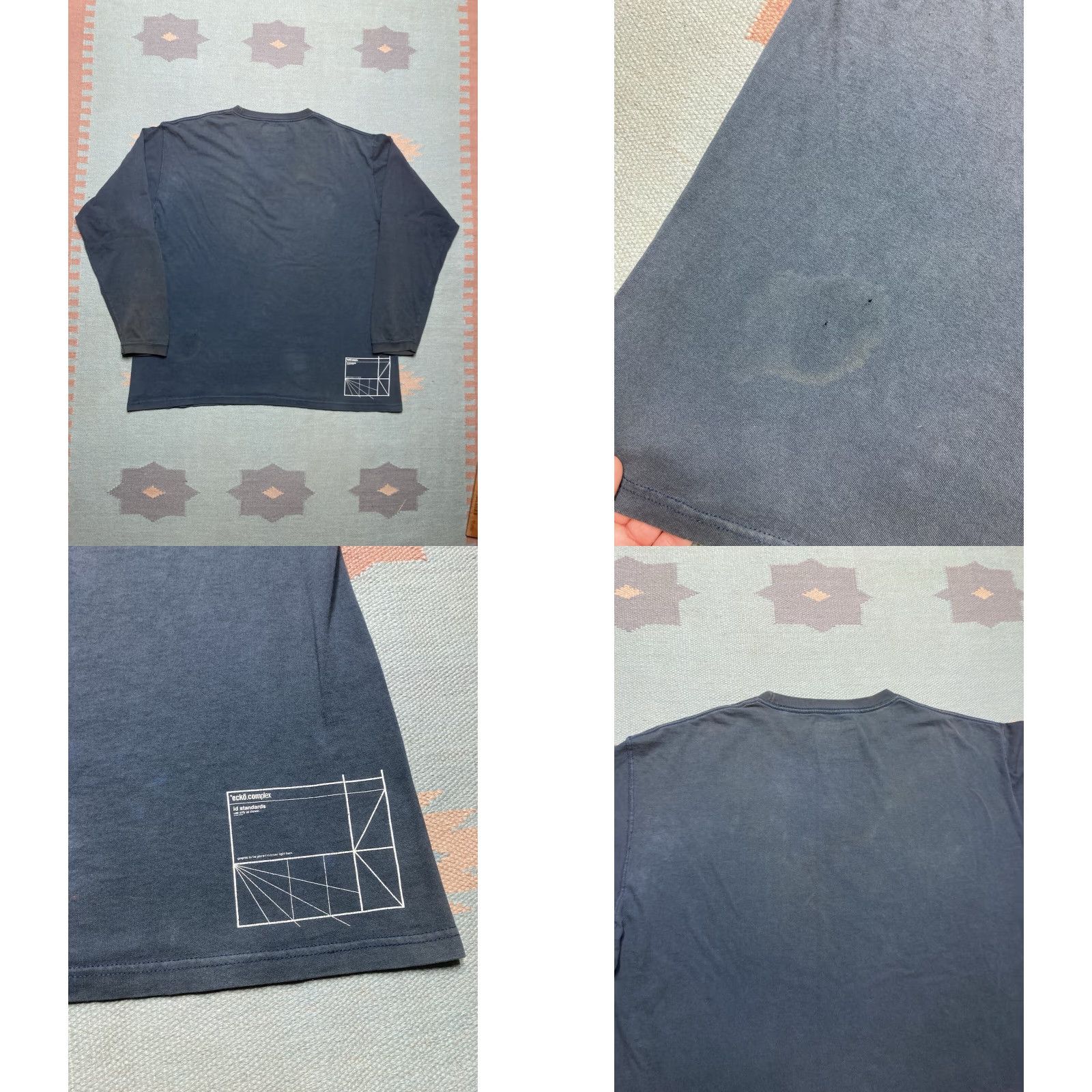 Ecko Unltd. VINTAGE Ecko Unltd T-Shirt Long Sleeve Complex ID Standards Rhino Graphic Faded Blue XL Men / Tshirt Size US XL / EU 56 / 4 - 8 Thumbnail