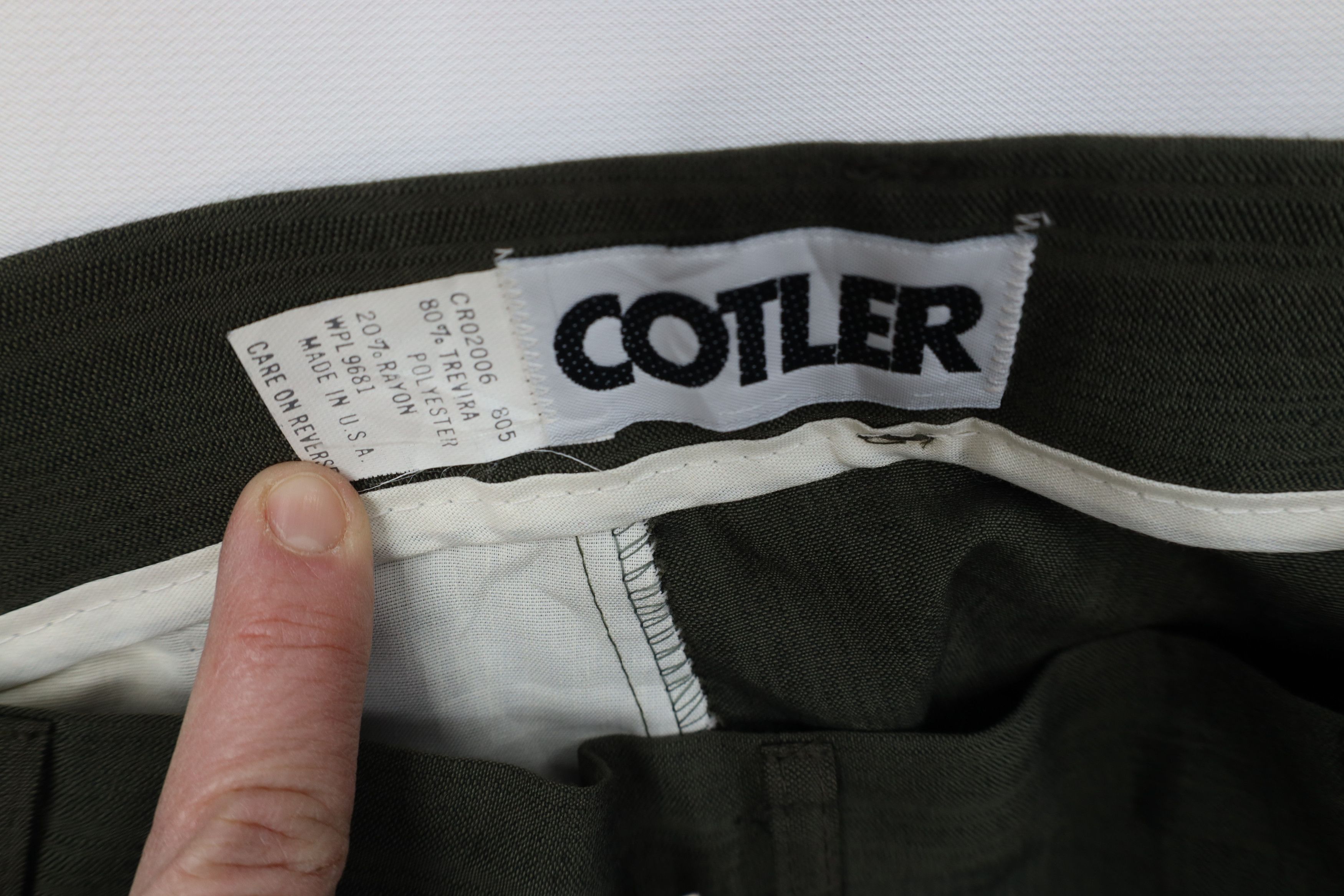Vintage Deadstock Vintage 70s 80s Gabardine High Waist Chino Pants Size 28" / US 6 / IT 42 - 7 Thumbnail
