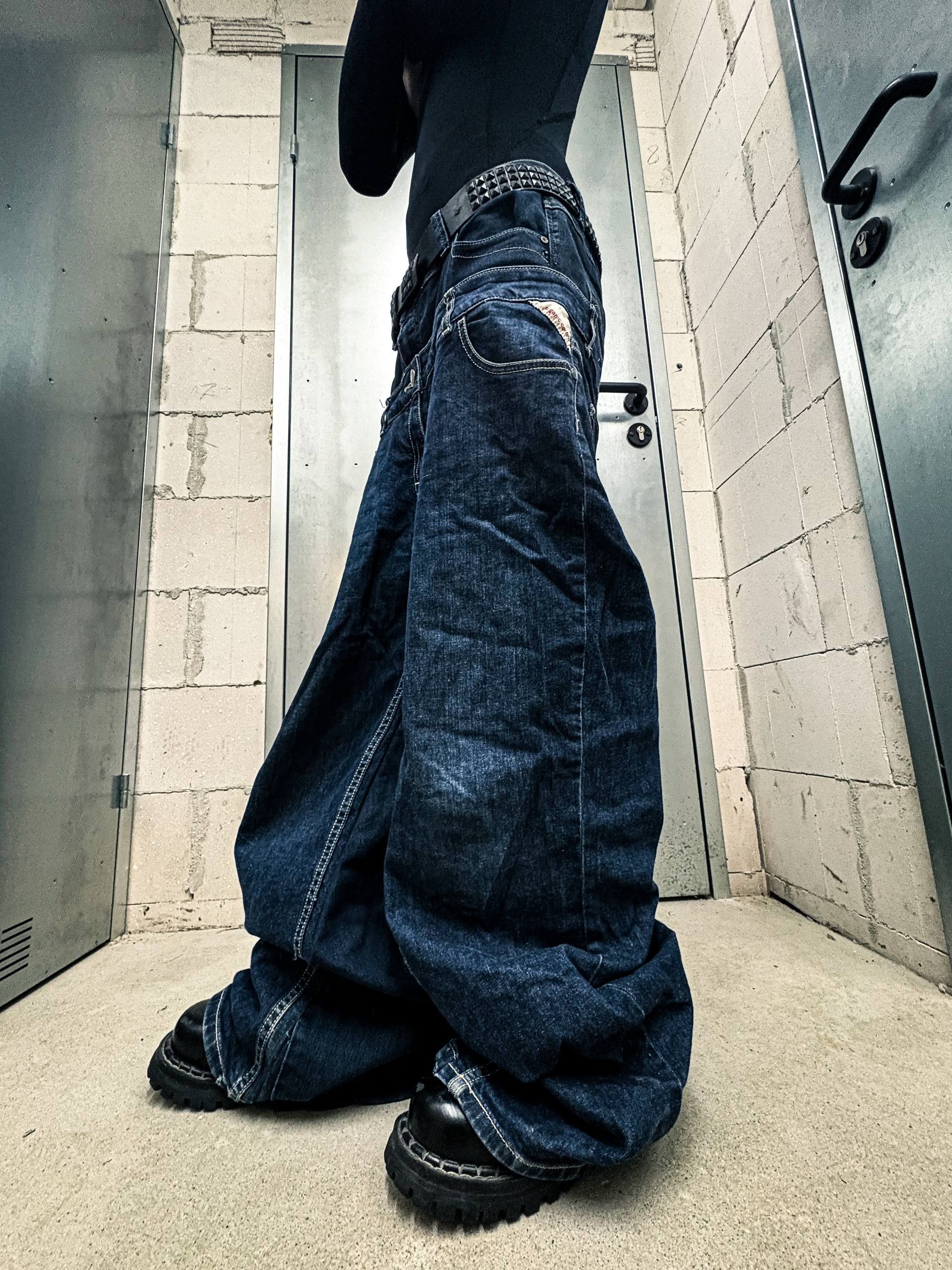 Japanese Brand rare flared blue handmade streetwear jeans Size US 31 - 2 Thumbnail
