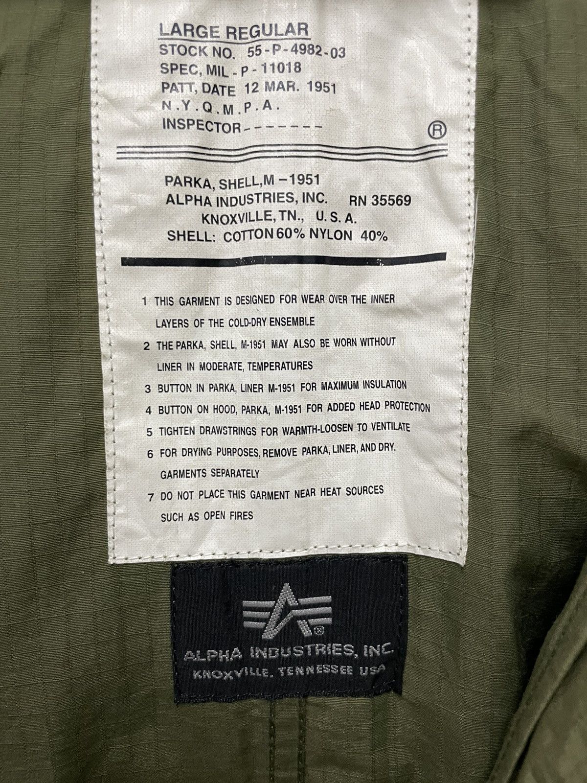 Alpha Industries Vintage Alpha Industries M-51 Military Parka Jacket Size US L / EU 52-54 / 3 - 7 Thumbnail