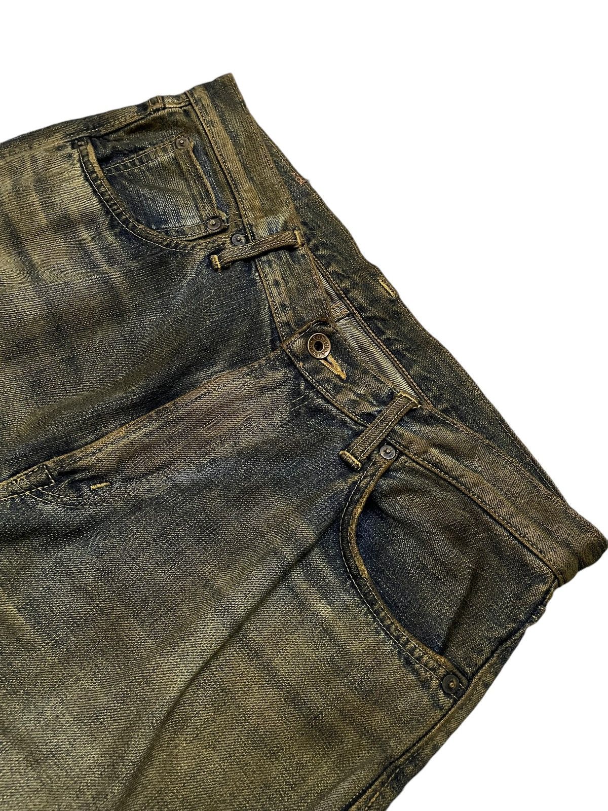 Edwin × Hysteric Glamour Vintage Edwin 505zx Mud Dirty Mud Wash Loose Selvedge Jeans Size US 33 - 13 Thumbnail