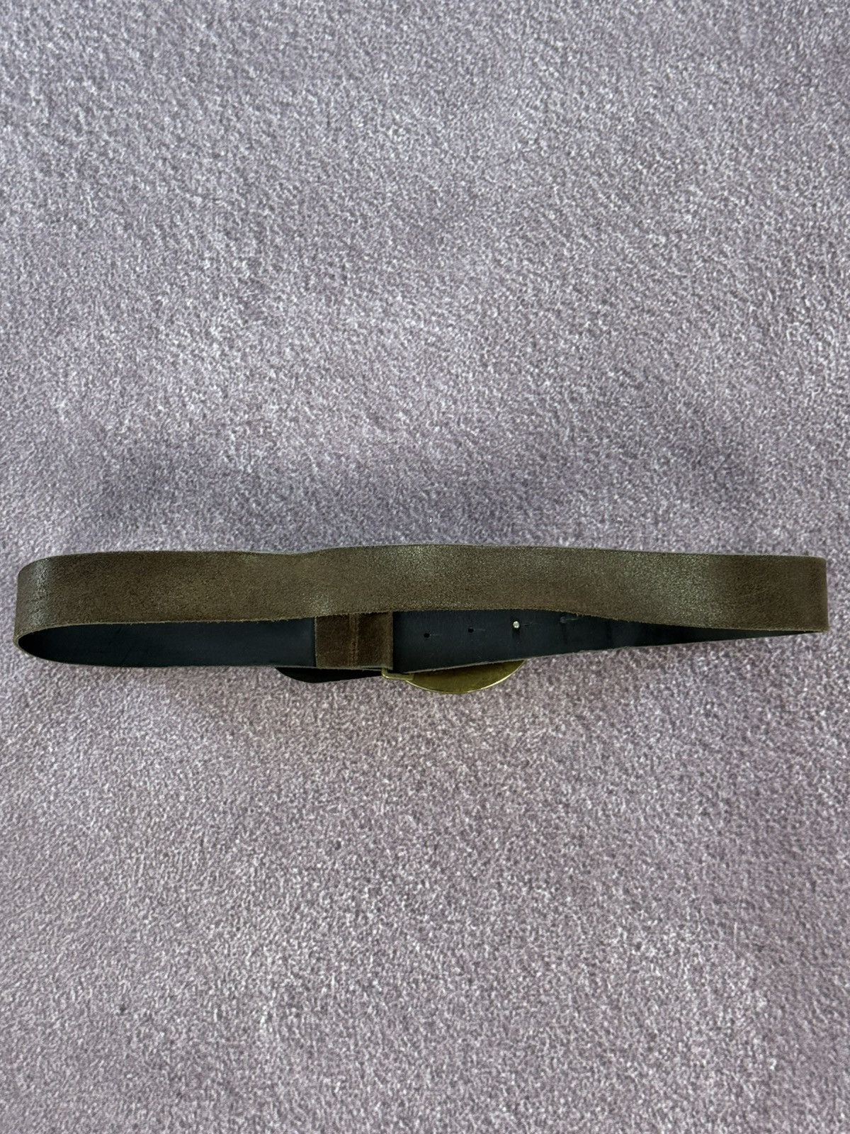 Hysteric Glamour Morgan Vintage 00s Big Metal Buckle Y2K Leather Belt Size ONE SIZE - 7 Thumbnail