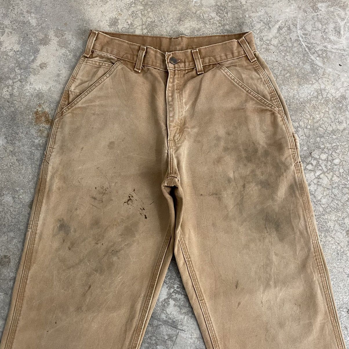 Carhartt Vintage Carhartt Faded Tan Dirty Carpenter Work Pants Size US 29 - 4 Thumbnail