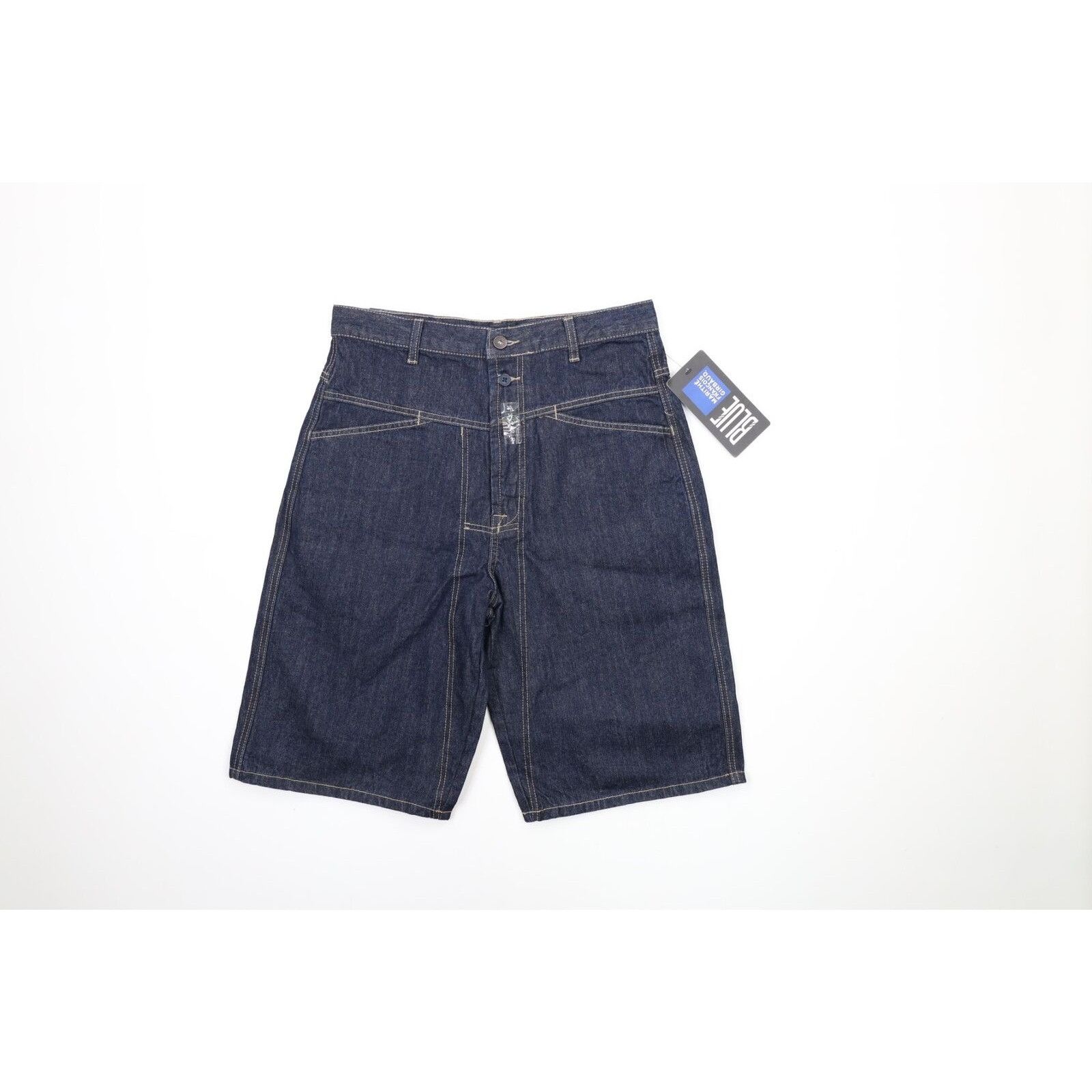 image of Nos Vintage 90's Marithe Francois Girbaud Baggy Shorts in Blue, Men's (Size 30)