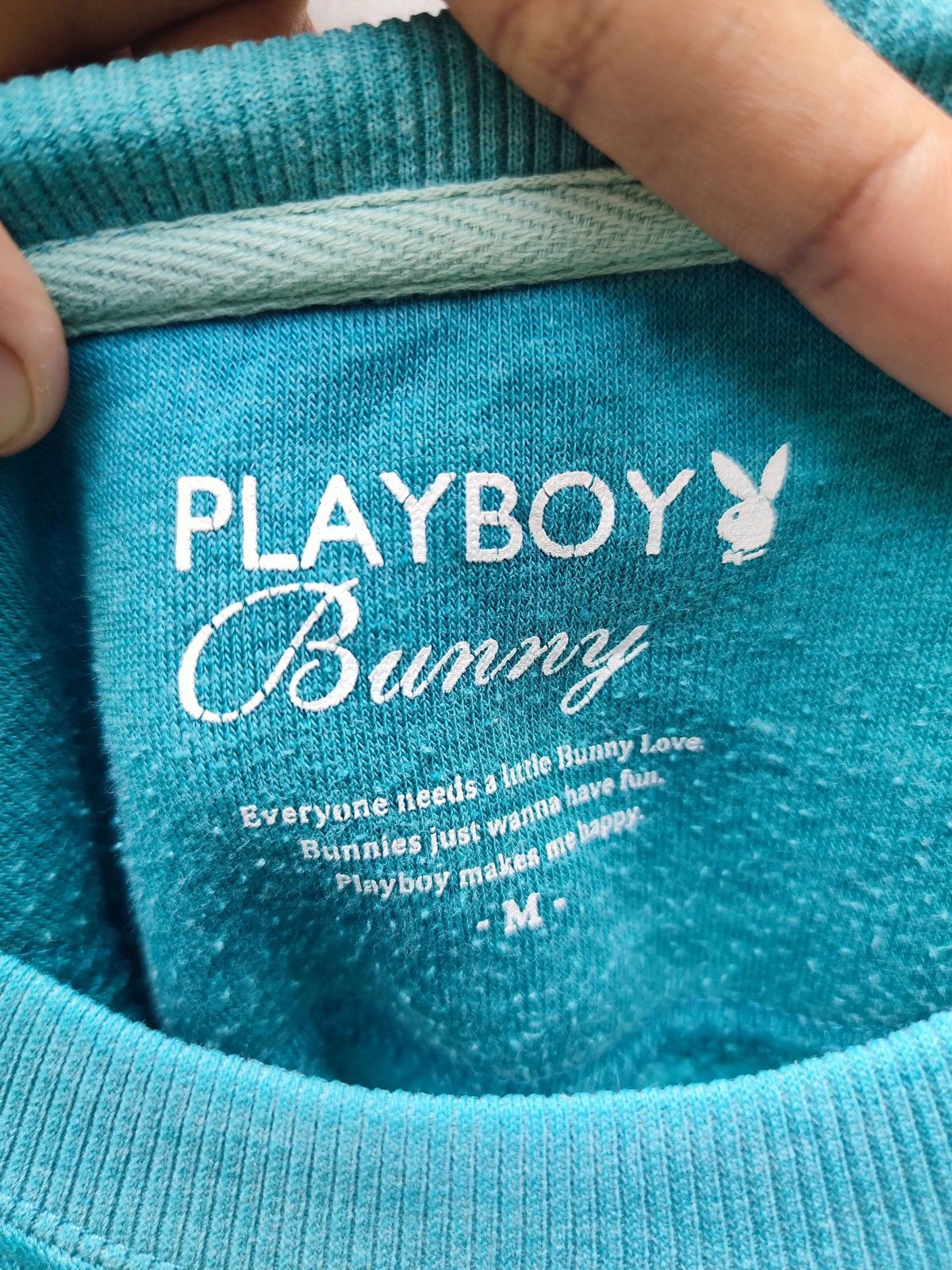 Playboy Playboy Bunny Teal Crewneck Sweatshirt – M Size US M / EU 48-50 / 2 - 10 Thumbnail