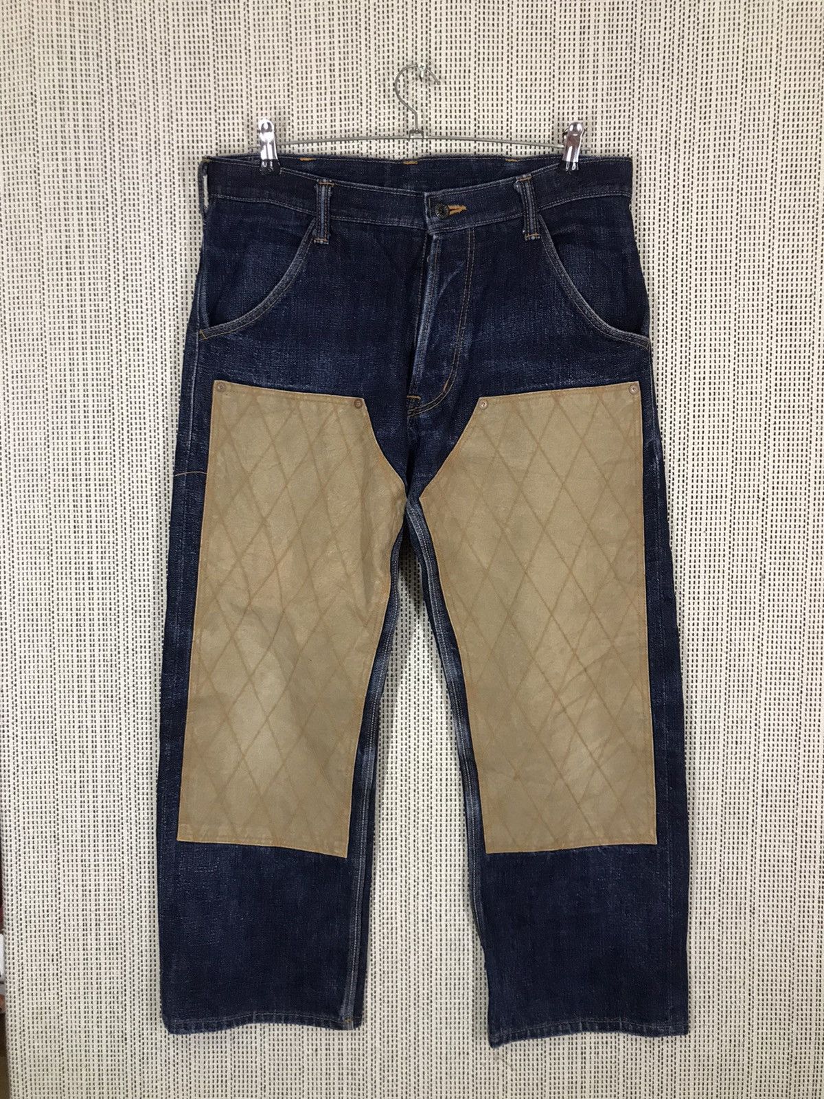 Indigo ‼️UNION BROS JAPAN MADE DOUBLE KNEE INDIGO SELVEDGE DENIM‼️ Size US 33 - 1 Thumbnail