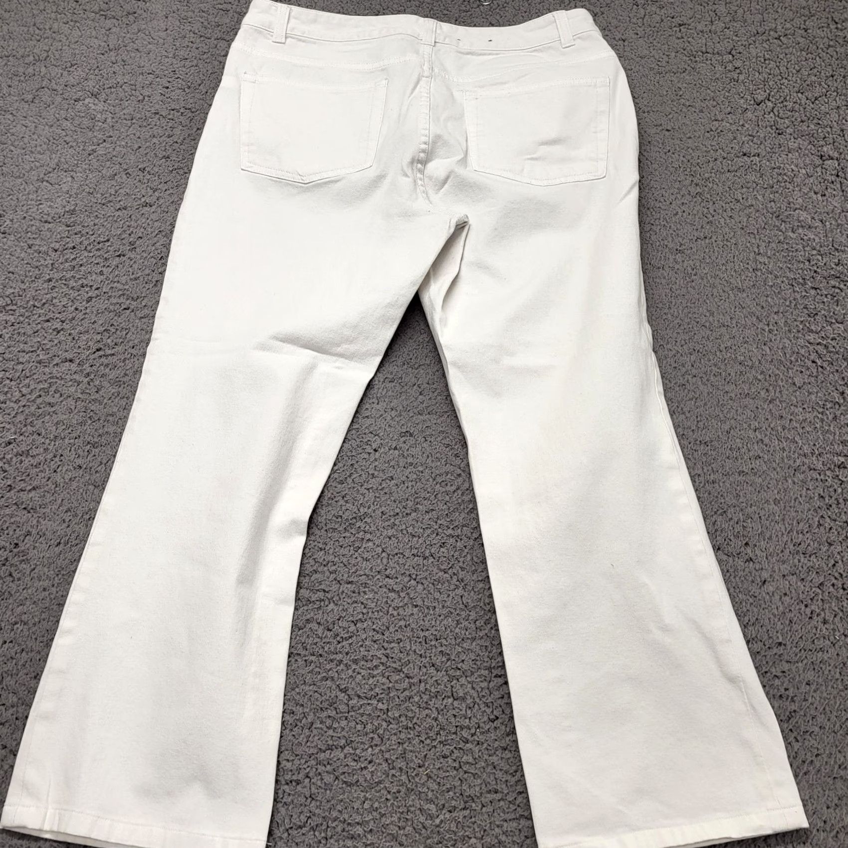 Chaps VINTAGE CHAPS Ralph Lauren White Denim Womens Size 12 Ankle Chino Pants 32x26 Size 34" / US 12 / IT 48 - 2 Thumbnail