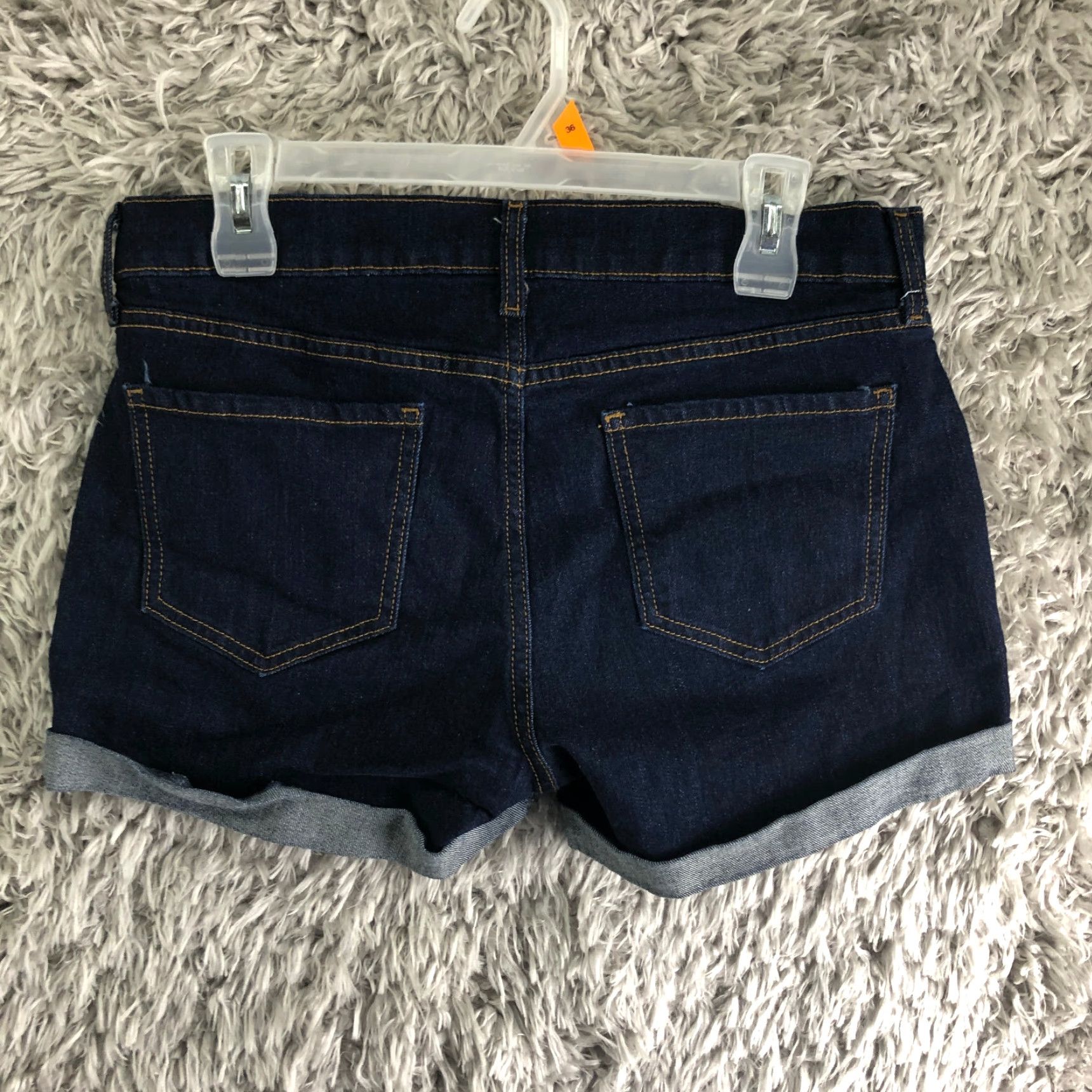 Old Navy Old Navy Womens 8 Stretch Mid Rise Dark Wash Boyfriend Blue Jean Shorts Size 30" / US 8 / IT 44 - 4 Thumbnail