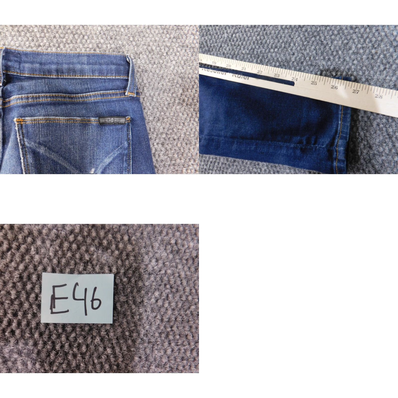 Hudson Hudson Jeans Womens 25 Skinny Kristina Stretch Denim Jeans Zipper Dark Blue 27 Inseam Womens Regular Vintage No Size 42" / US 20 - 8 Thumbnail
