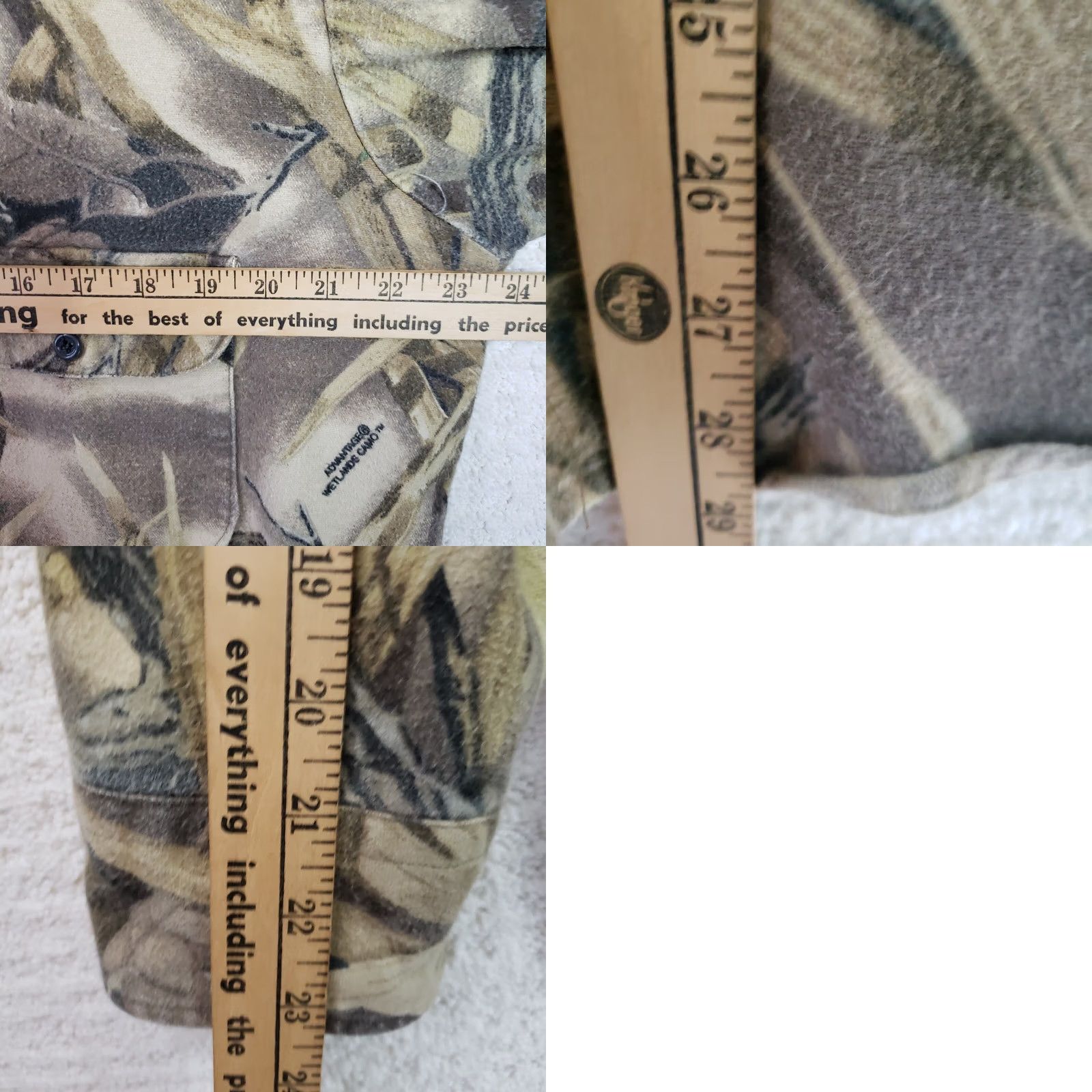 Vintage VINTAGE Winter Run Chamois Flannel Shirt Men's L Long Sleeve Faded Green Camo Button-Up Heavyweight USA Hunt Fishing Duck Blind Size US L / EU 52-54 / 3 - 9 Thumbnail