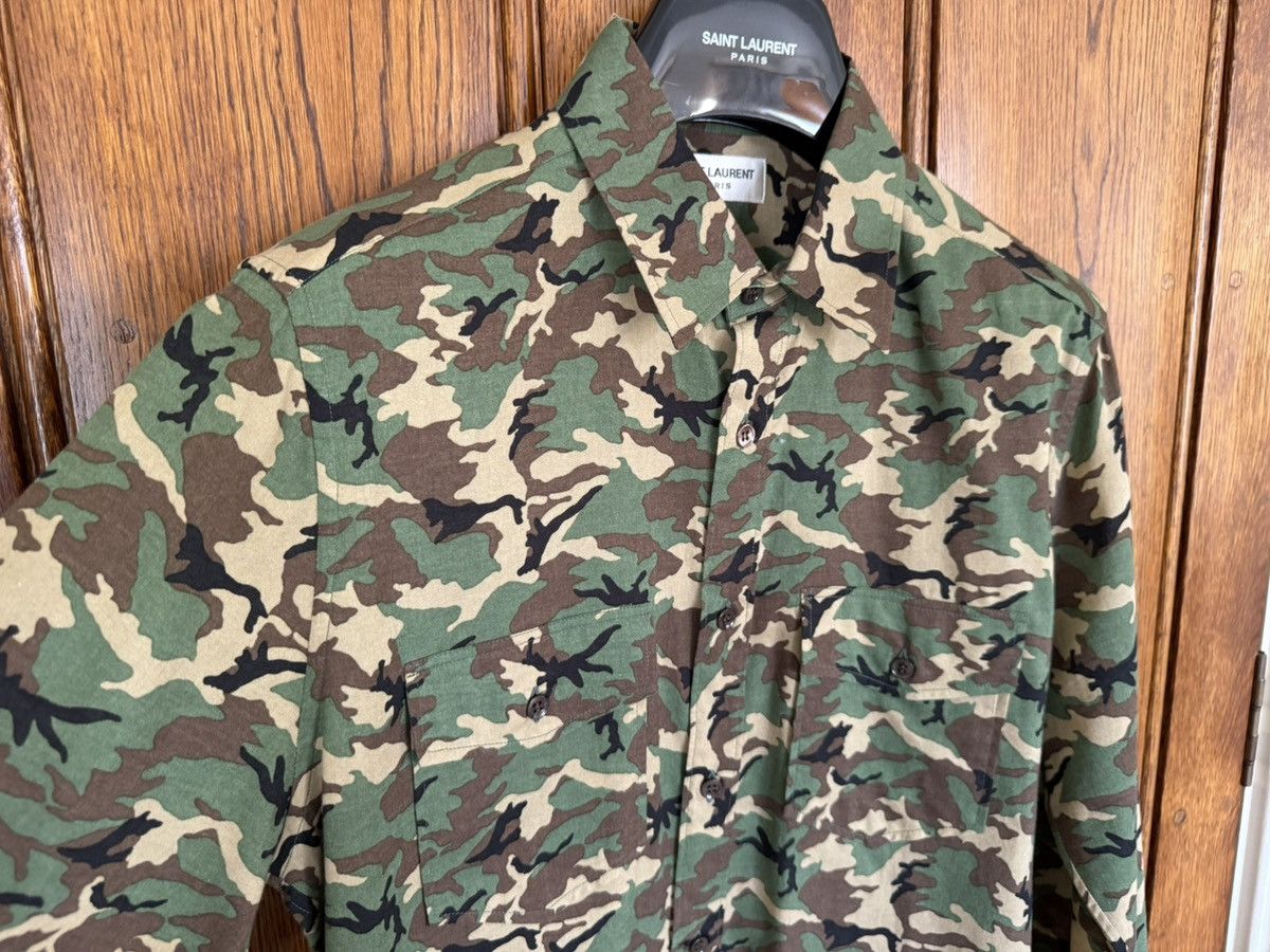 Saint Laurent Paris SS15 Saint Laurent Psych Rock camo shirt Hedi Slimane 41 Size US L / EU 52-54 / 3 - 11 Thumbnail