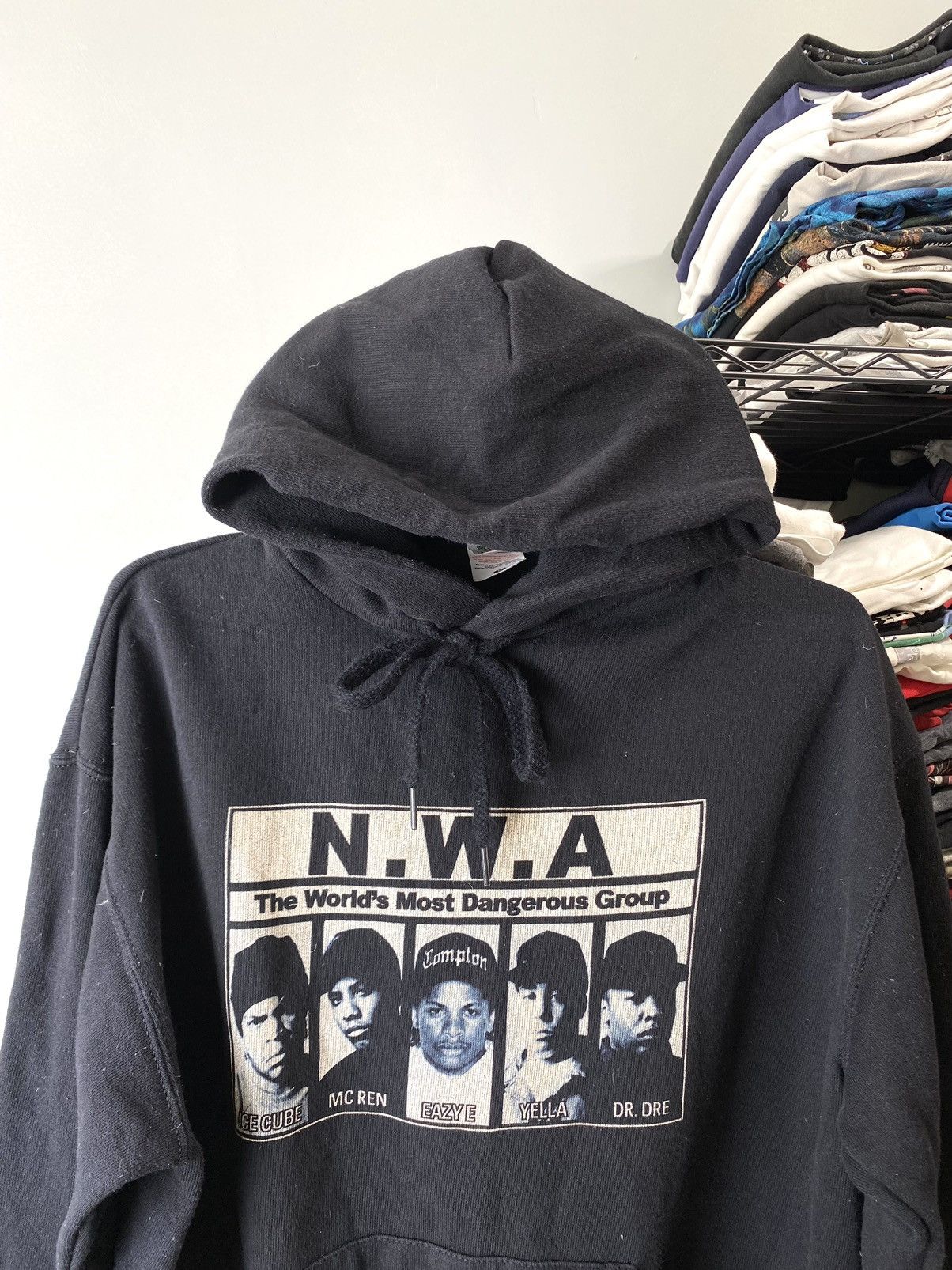 Rap Tees Vintage Compton NWA Hoodie Dr Dre Eazy E Yella Ice Cube Size US S / EU 44-46 / 1 - 2 Thumbnail