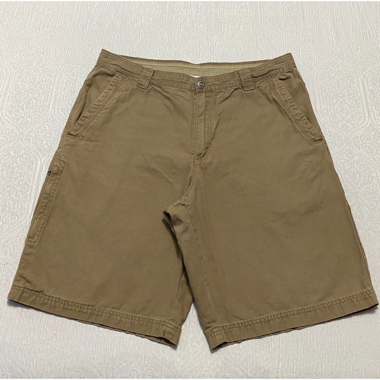 Vintage Columbia Men's Shorts Cargo Pocket Regular Size 38 Khaki Brown Canvas Cotton Summer Outdoor Size US 38 / EU 54 - 3 Thumbnail