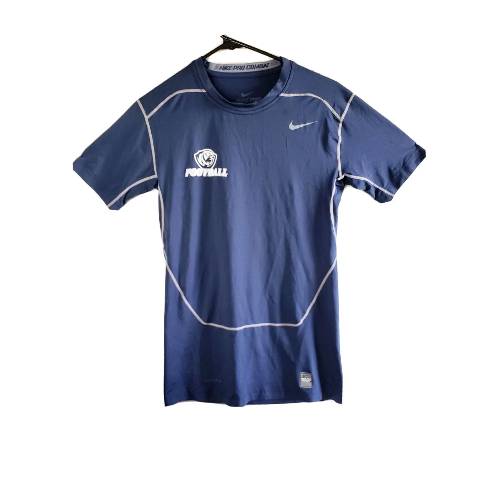 Nike Nike Pro Combat Dri-FIT Compression Men’s Large Navy Short Sleeve Athletic Shirt Size US L / EU 52-54 / 3 - 2 Thumbnail