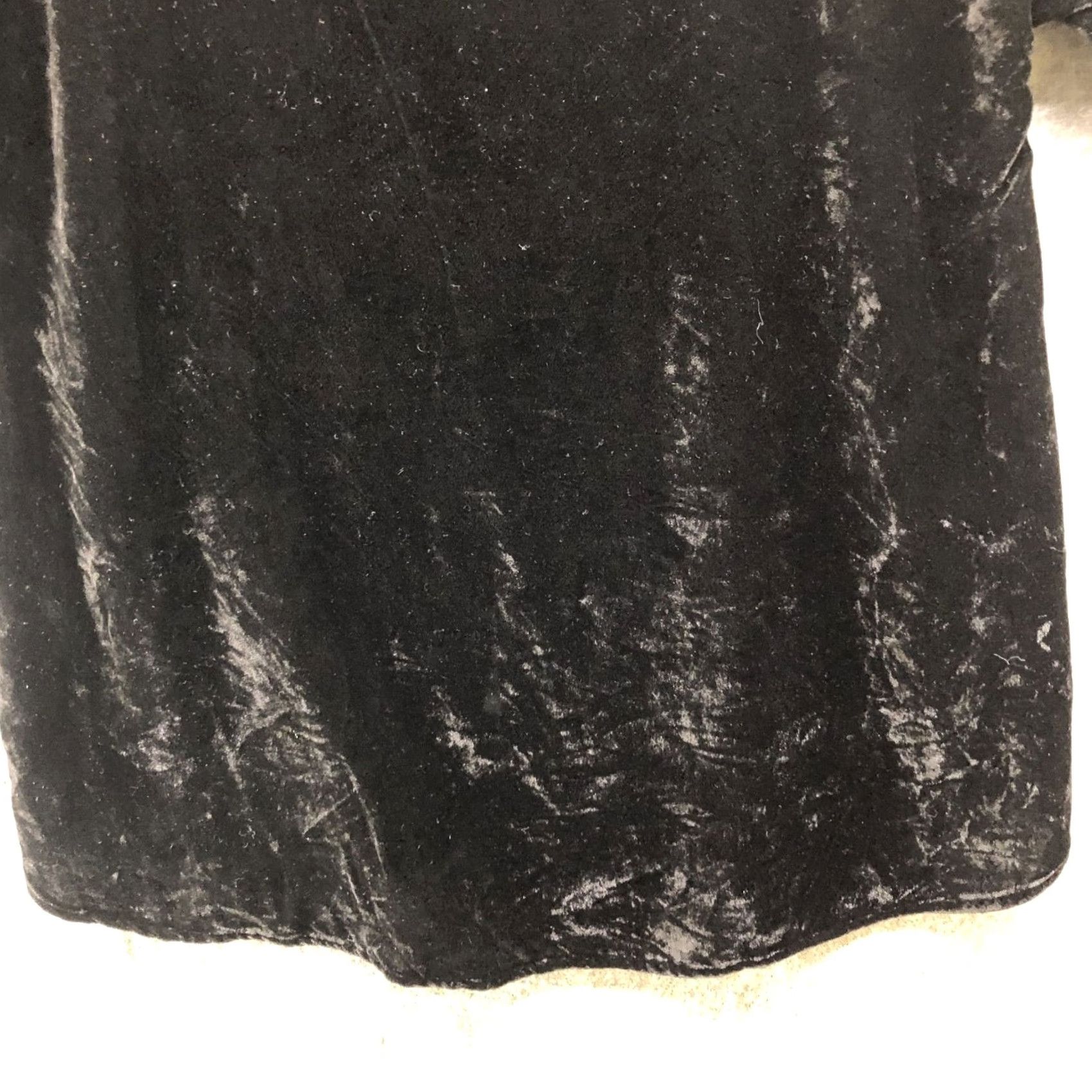 Gap VINTAGE Gap Maternity Velvet Ruffle Top Womens S Black Short Sleeve Tee Crewneck Size S / US 4 / IT 40 - 4 Thumbnail