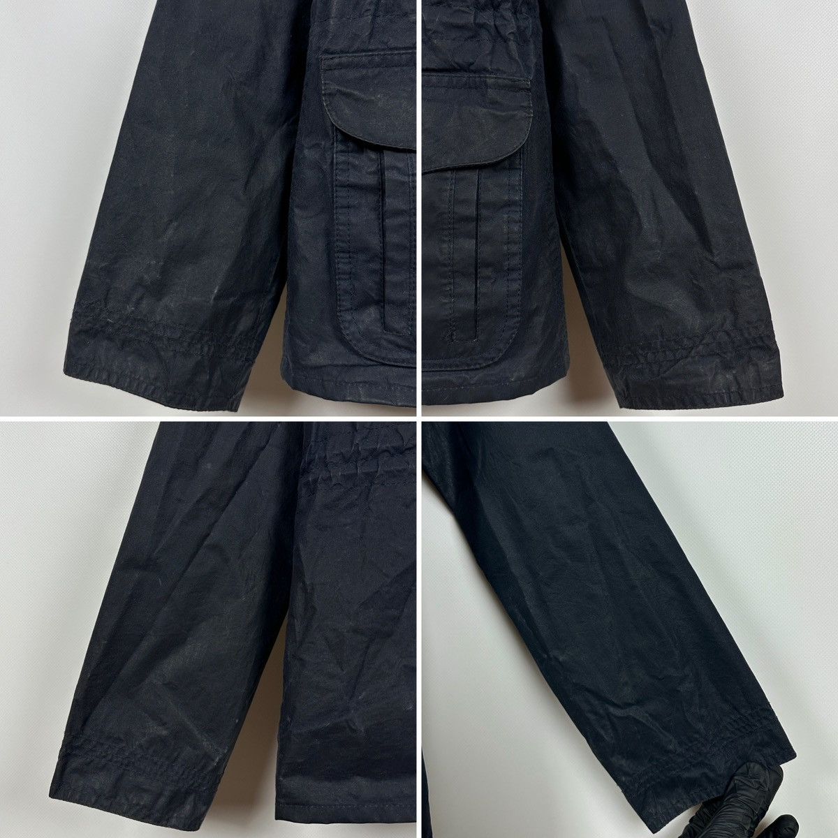 Barbour Barbour Navy Blue Waxed Dover Lightweight Jacket Size S / US 4 / IT 40 - 11 Thumbnail