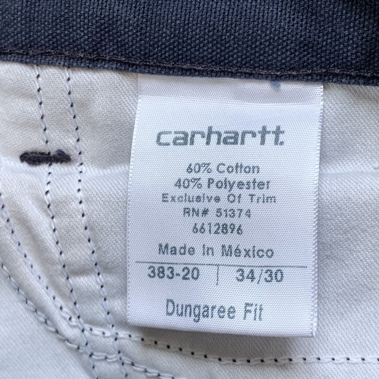 Carhartt Vintage Carhartt Navy Carpenter Dungaree Fit Pants 34x30 Size US 34 / EU 50 - 9 Thumbnail