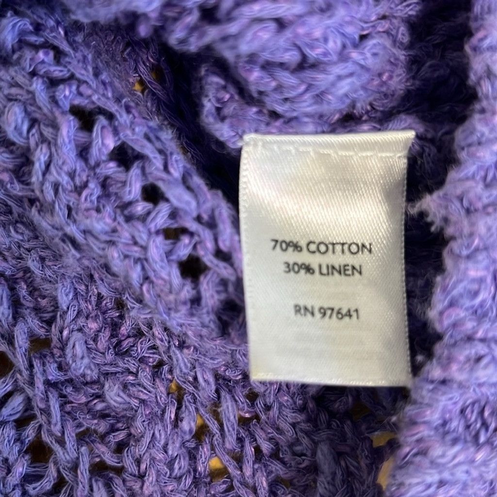 J. Jill J. Jill Lavender Cardigan Sweater Size XL / US 12-14 / IT 48-50 - 3 Thumbnail