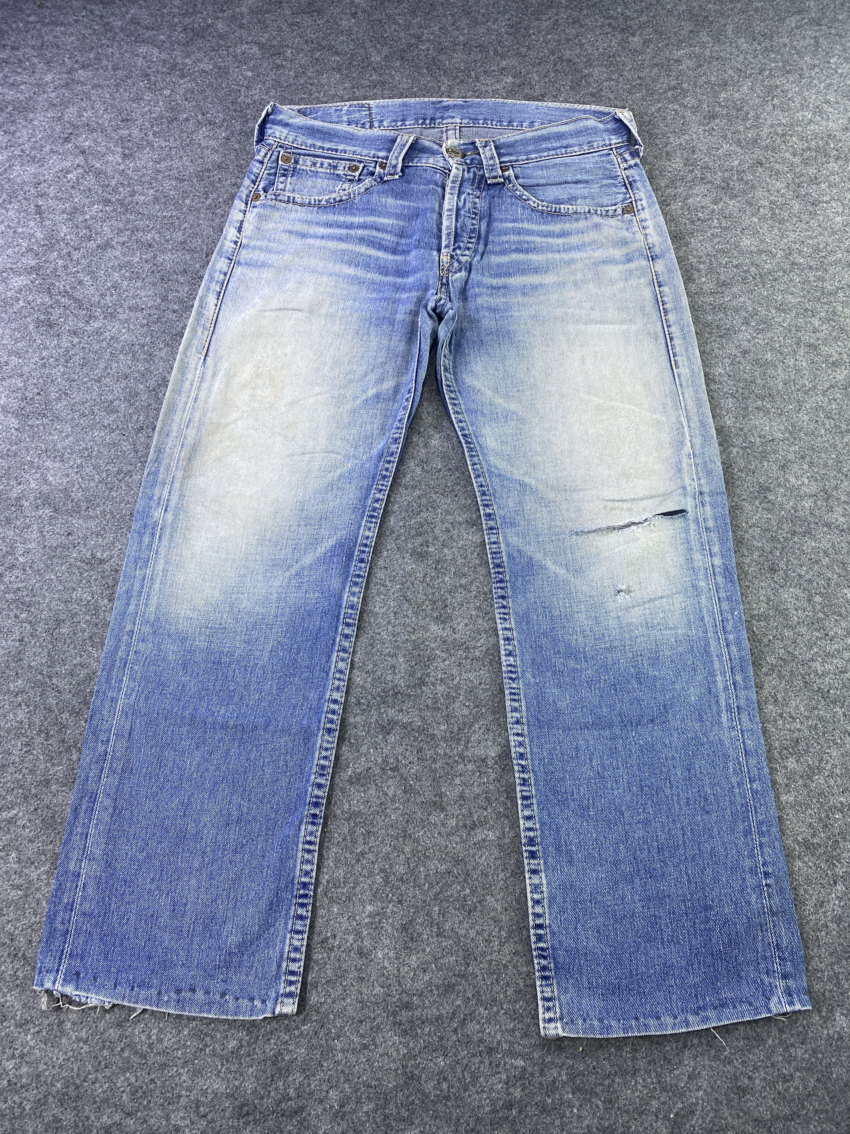 Levi's Vintage Levi's 901 Jeans Distress Blue Wash - J917 Size US 34 / EU 50 - 2 Thumbnail